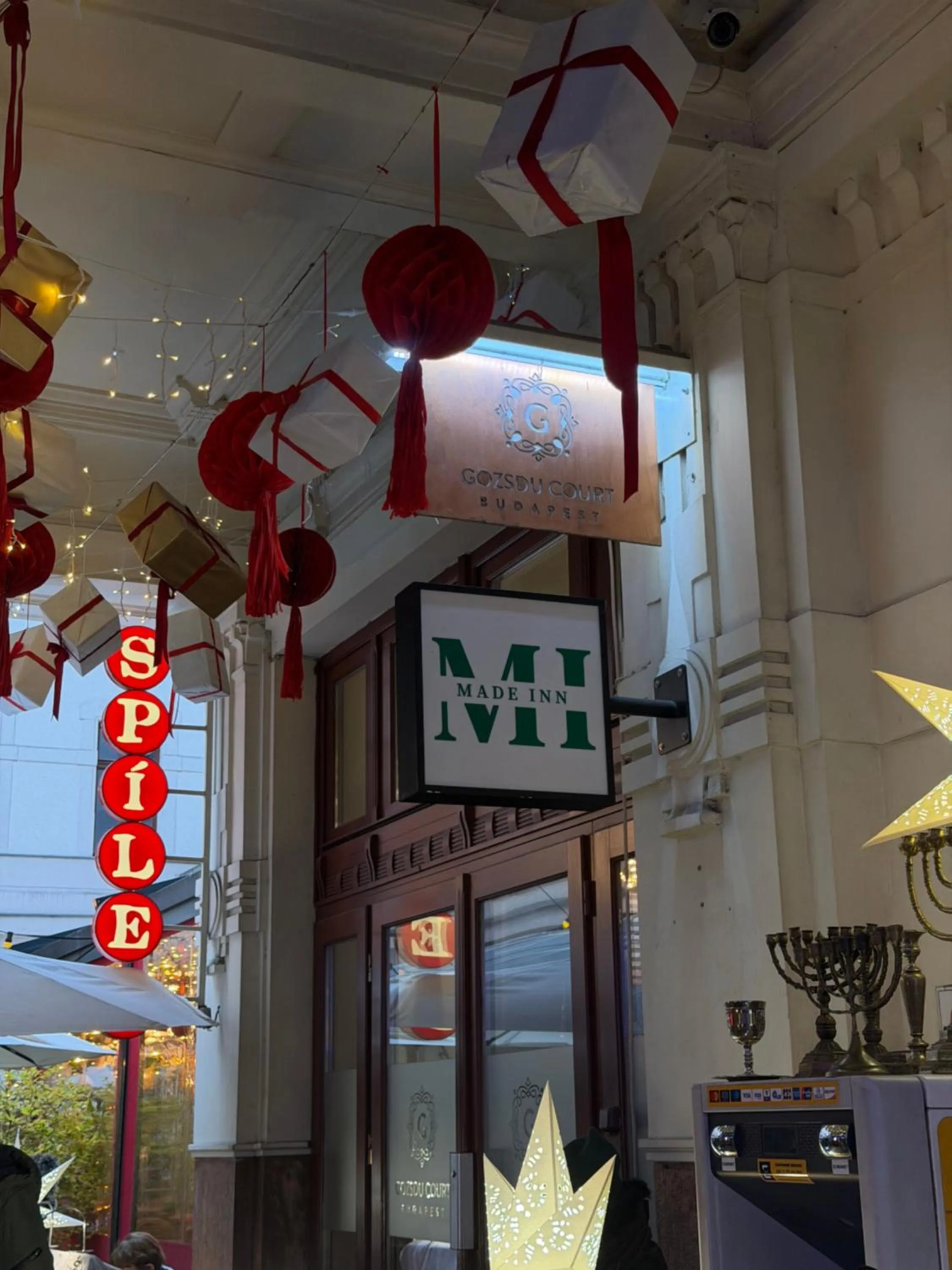 Facade/entrance in Gozsdu Court Budapest