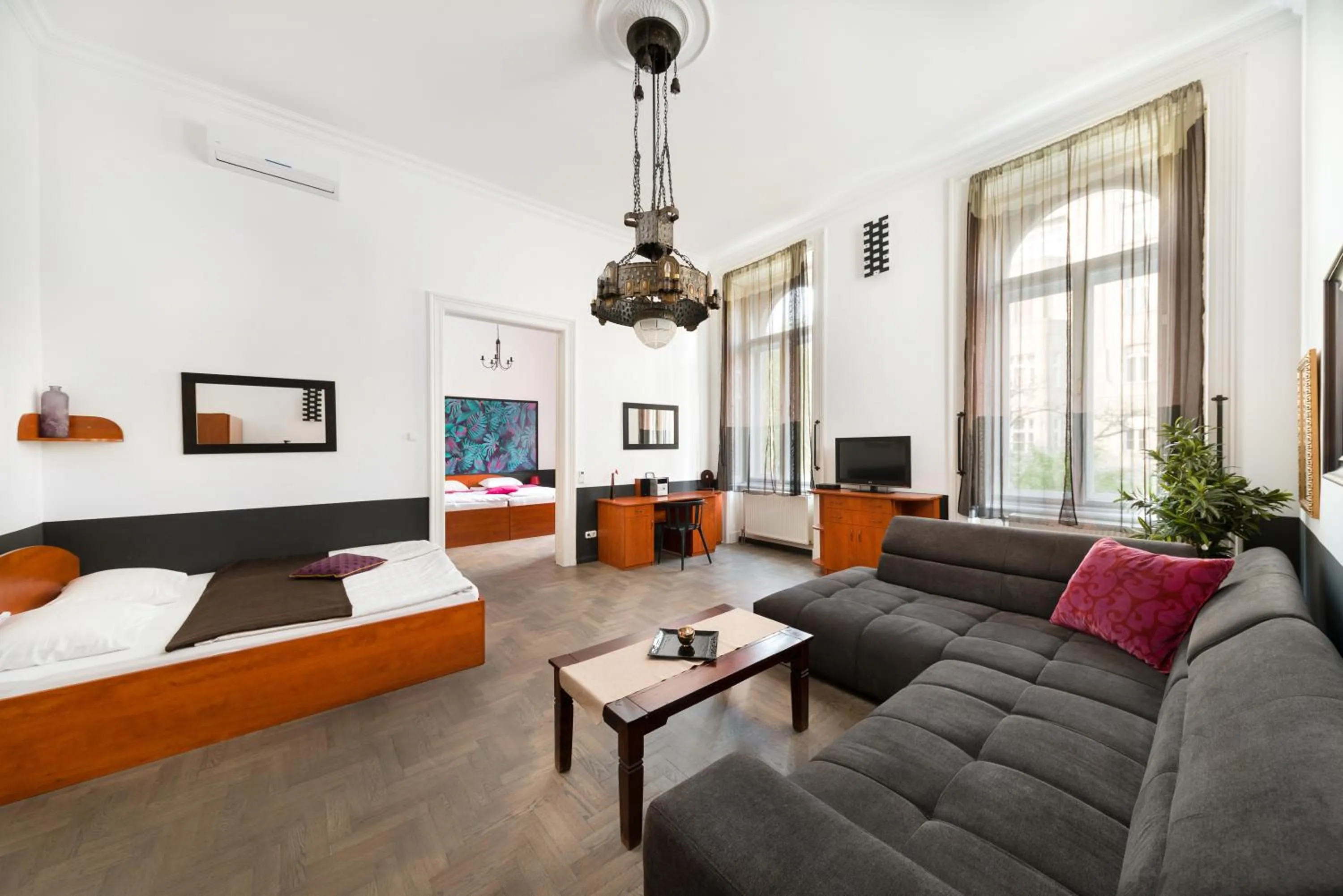 Living room, Bed in Karma Boutique Apartments