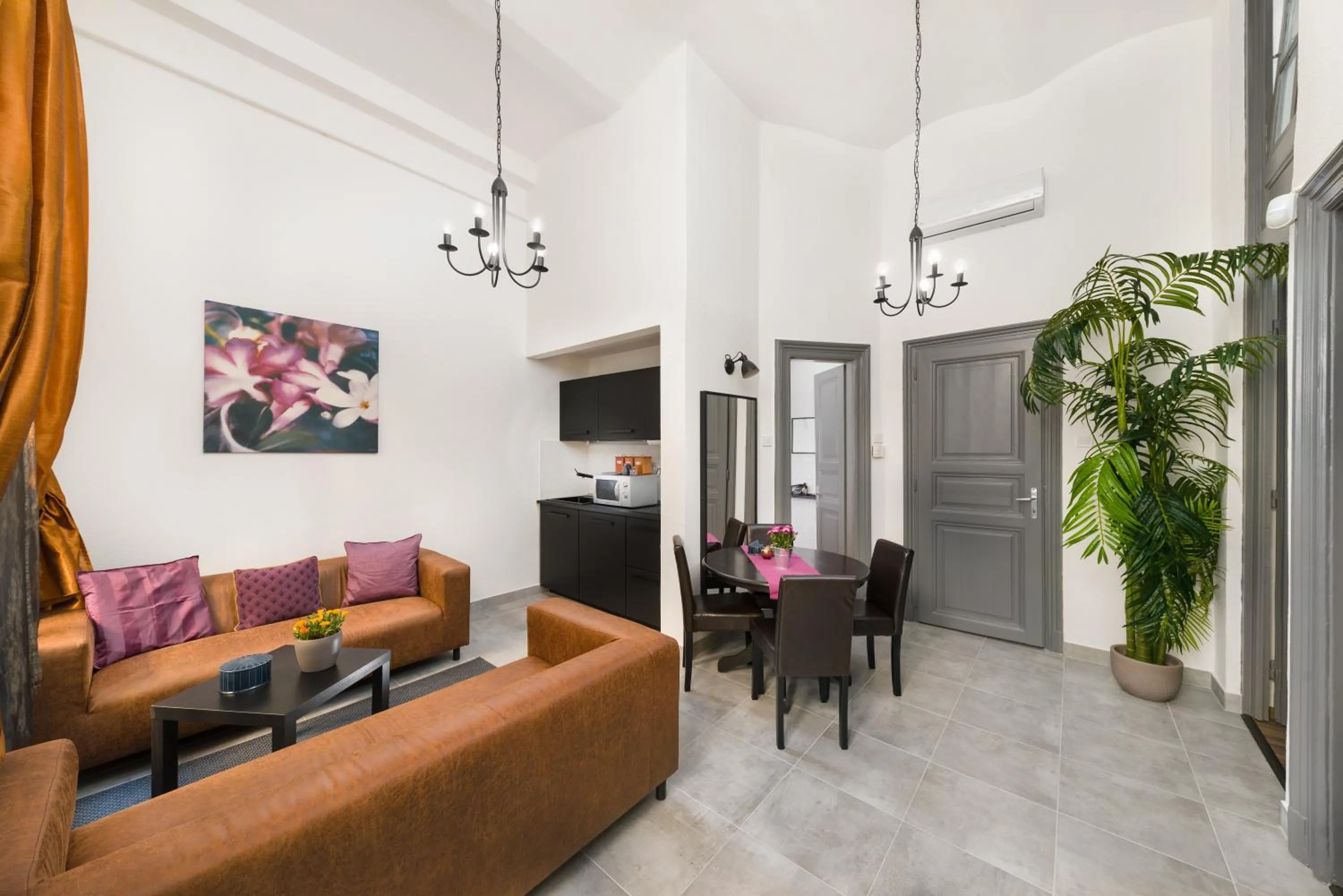 Seating area in Karma Boutique Apartments