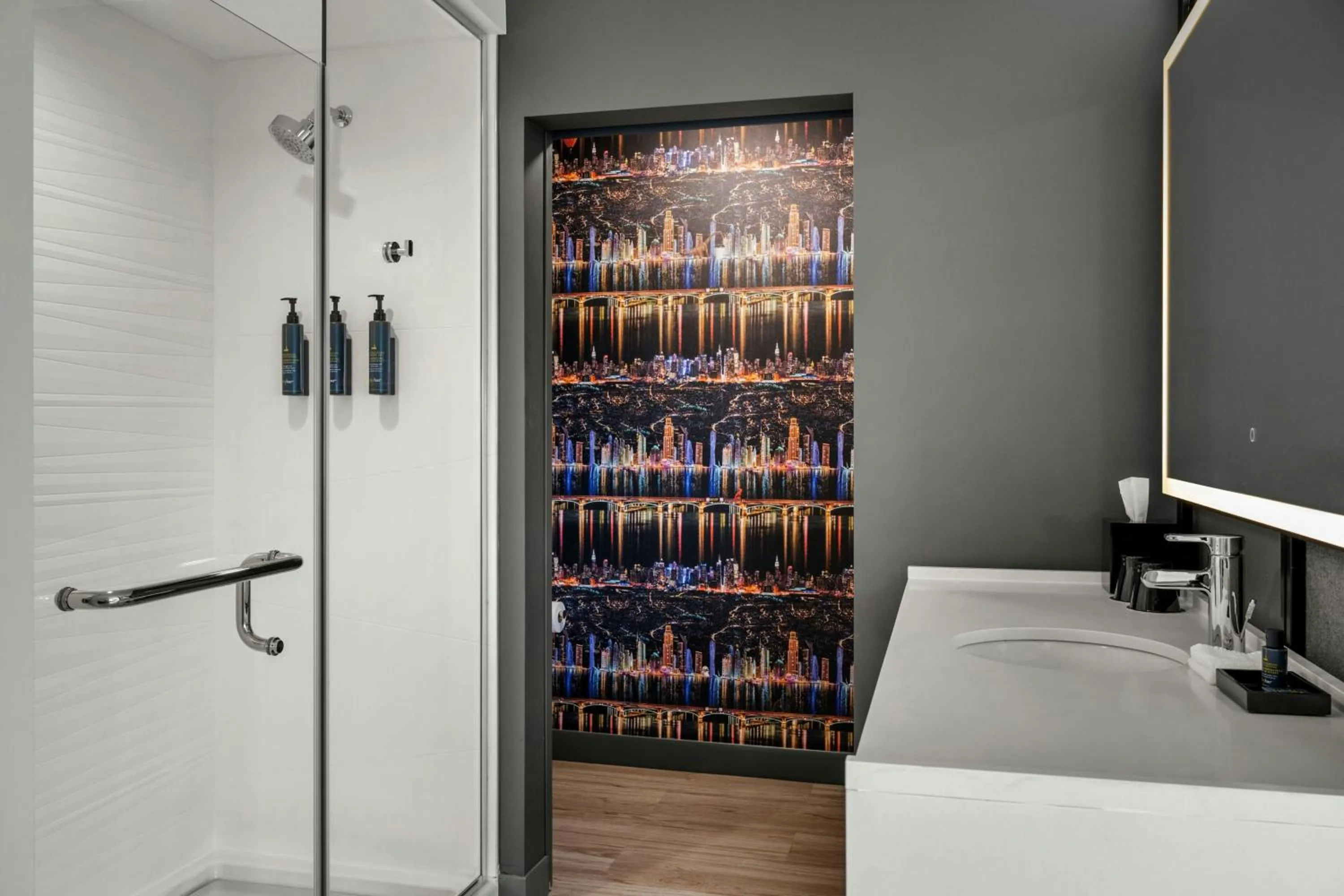 Bathroom in Aloft Chicago Schaumburg