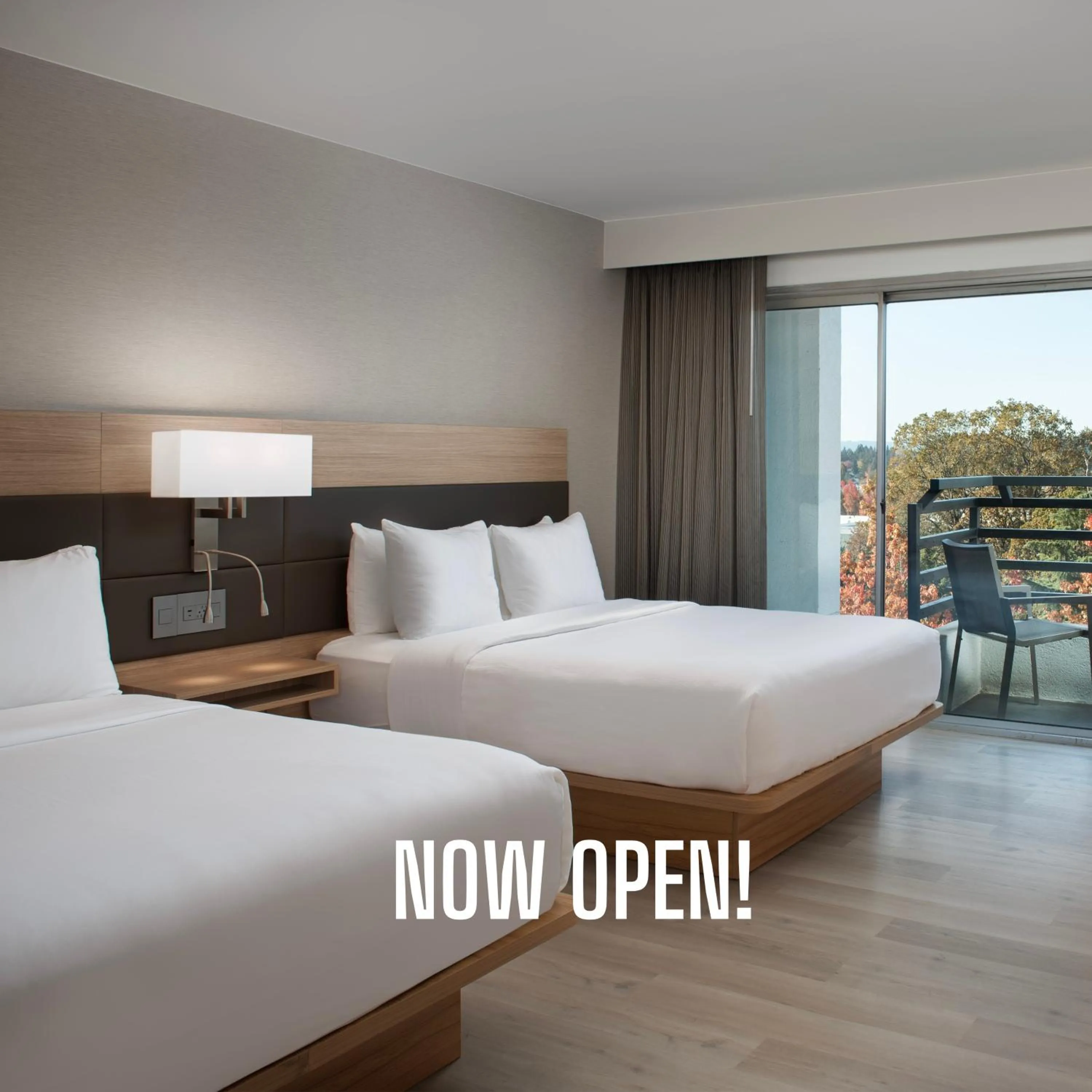 View (from property/room), Bed in AC Hotel by Marriott Portland Lake Oswego