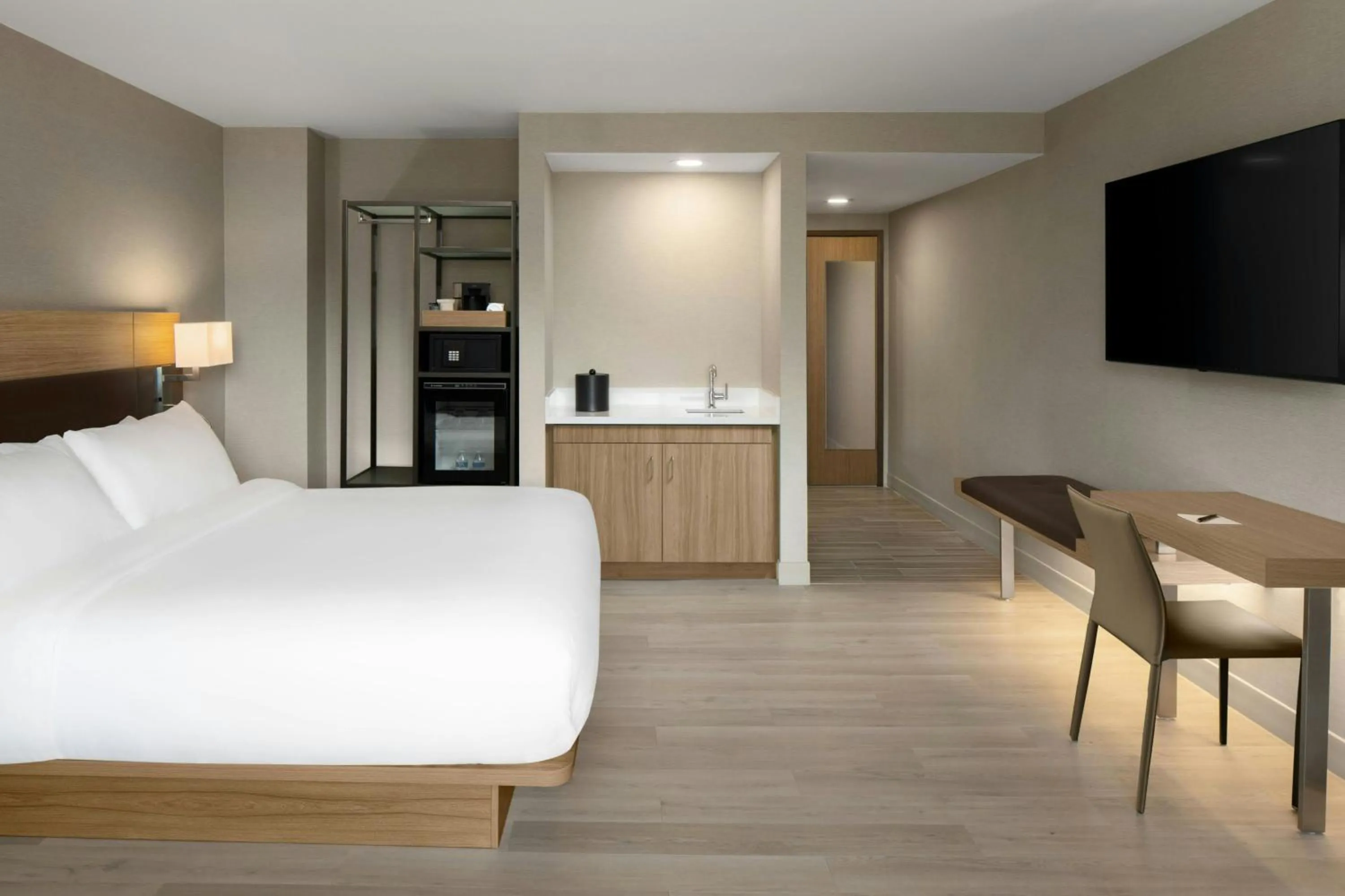 Photo of the whole room, Bed in AC Hotel by Marriott Portland Lake Oswego