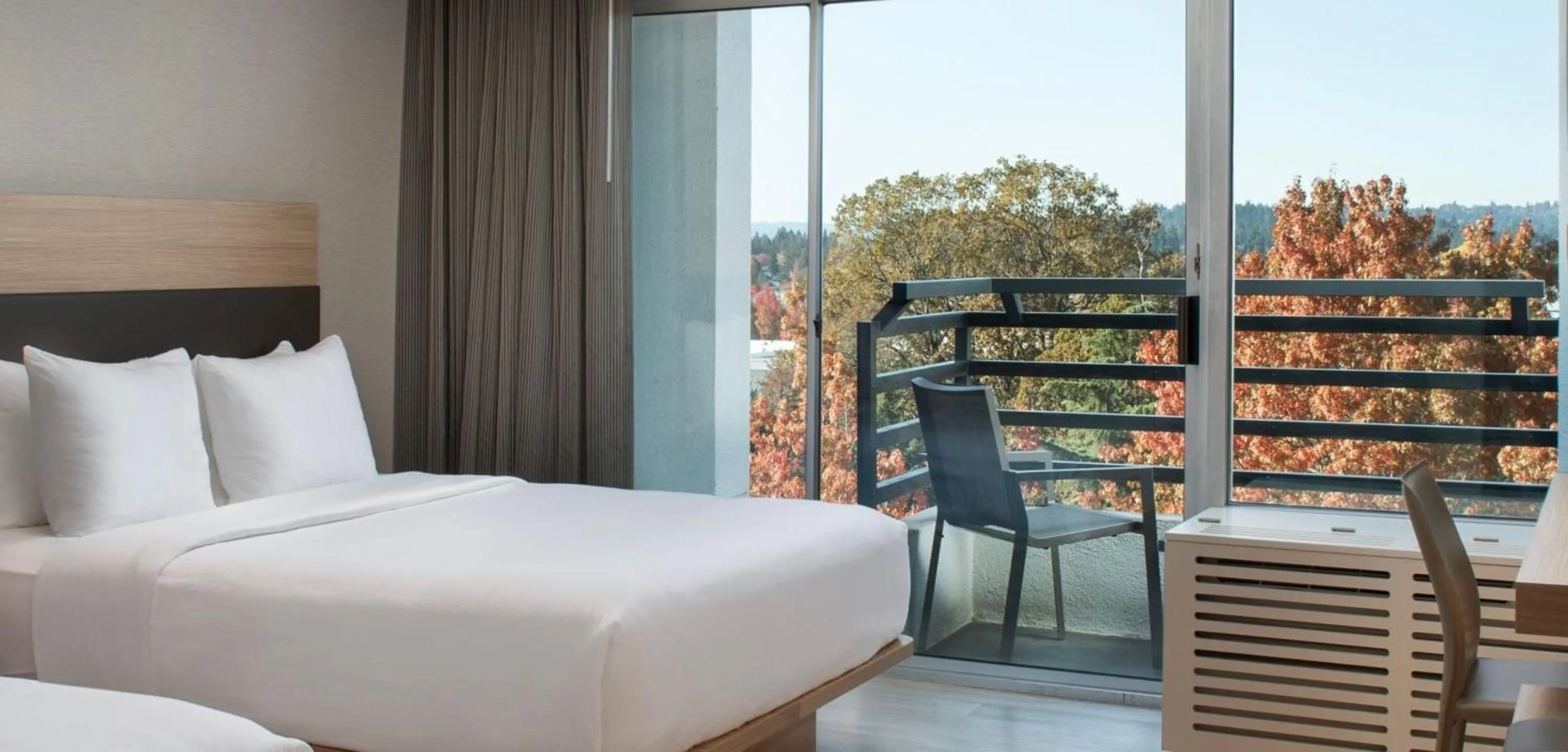 View (from property/room), Bed in AC Hotel by Marriott Portland Lake Oswego