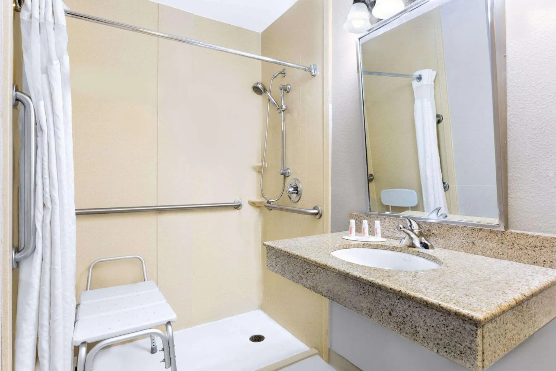 Shower, Bathroom in Ramada by Wyndham Augusta Fort Gordon