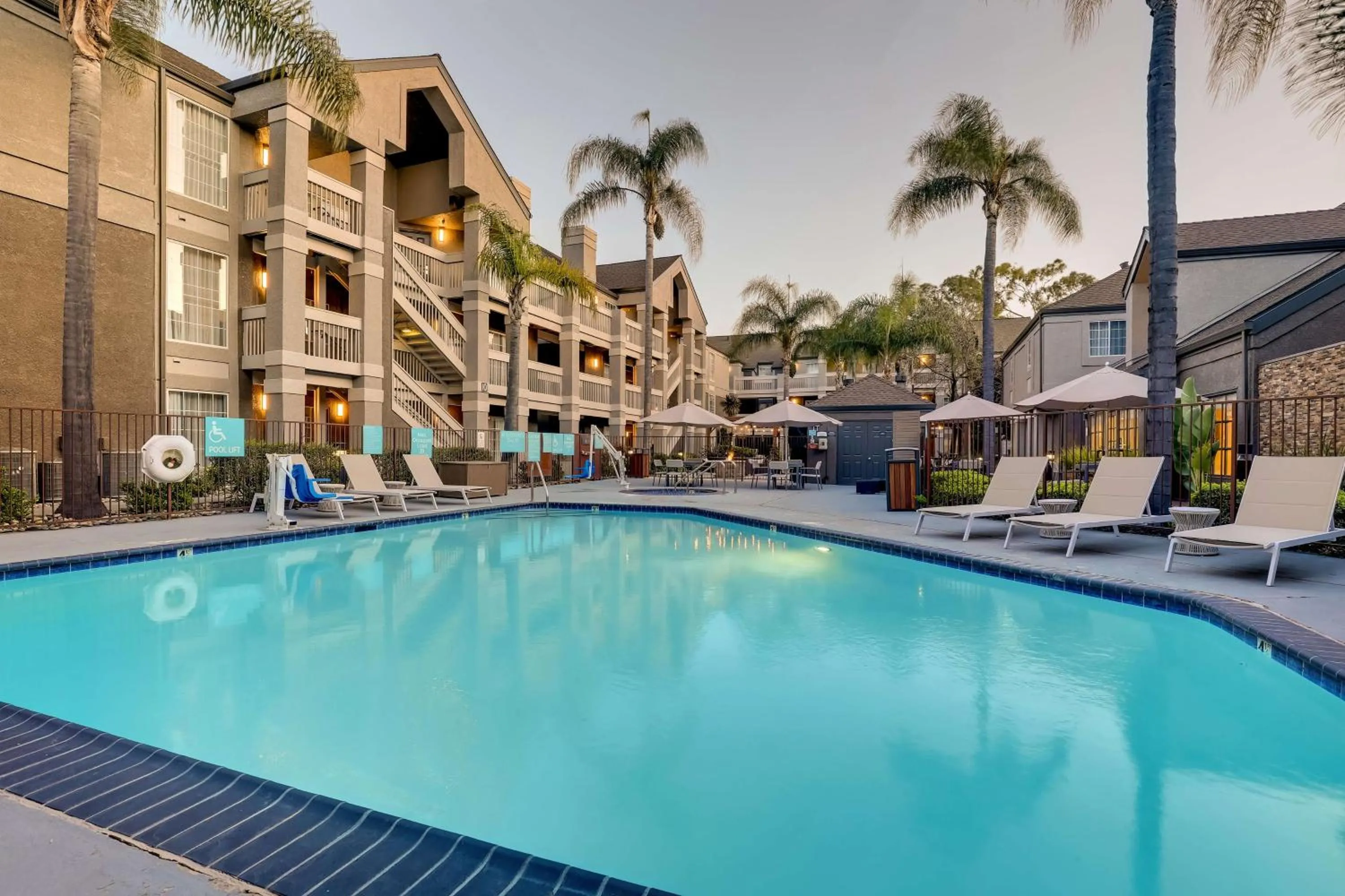 Pool view in Sonesta ES Suites Sunnyvale