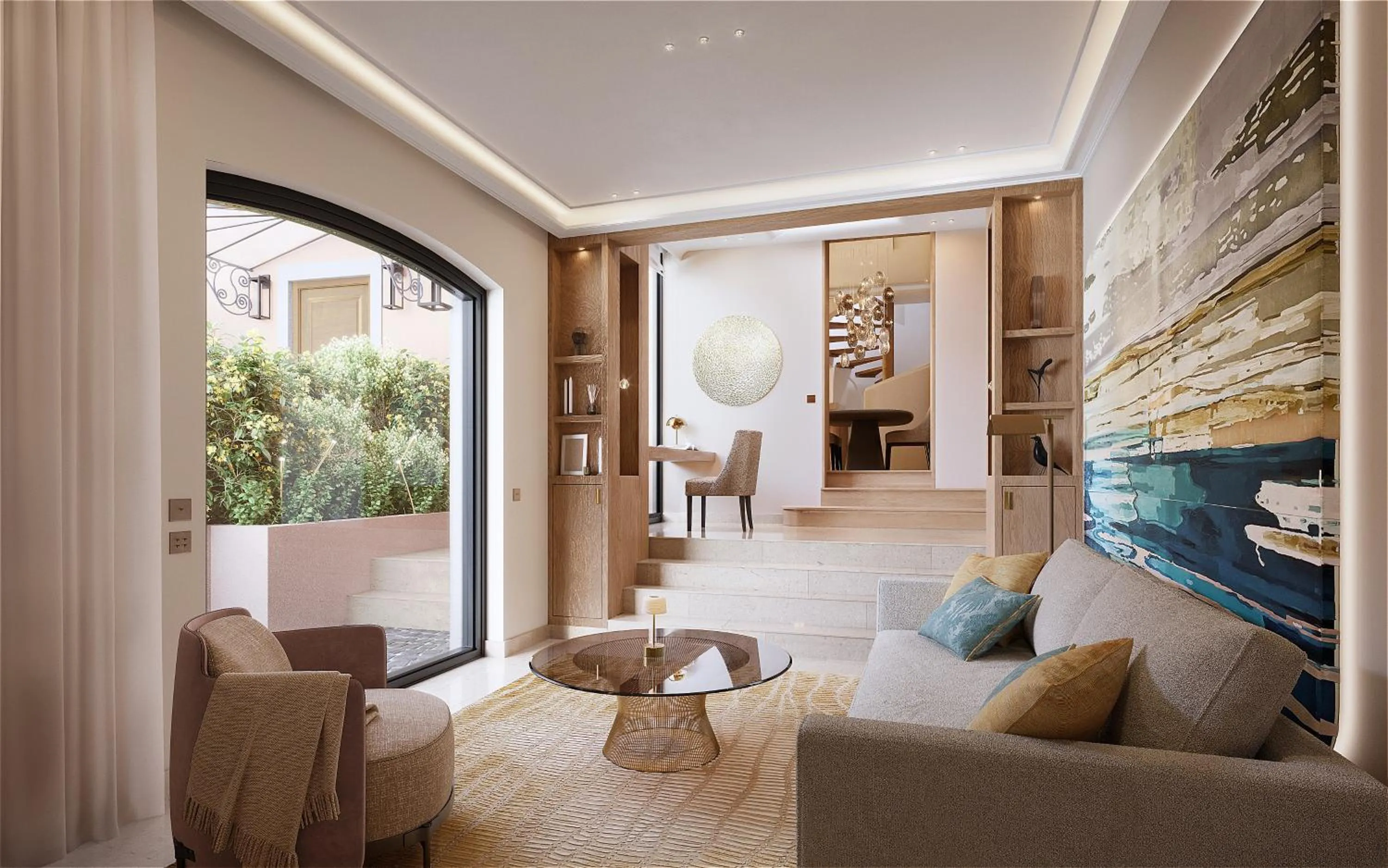 Living room in La Réserve de Beaulieu