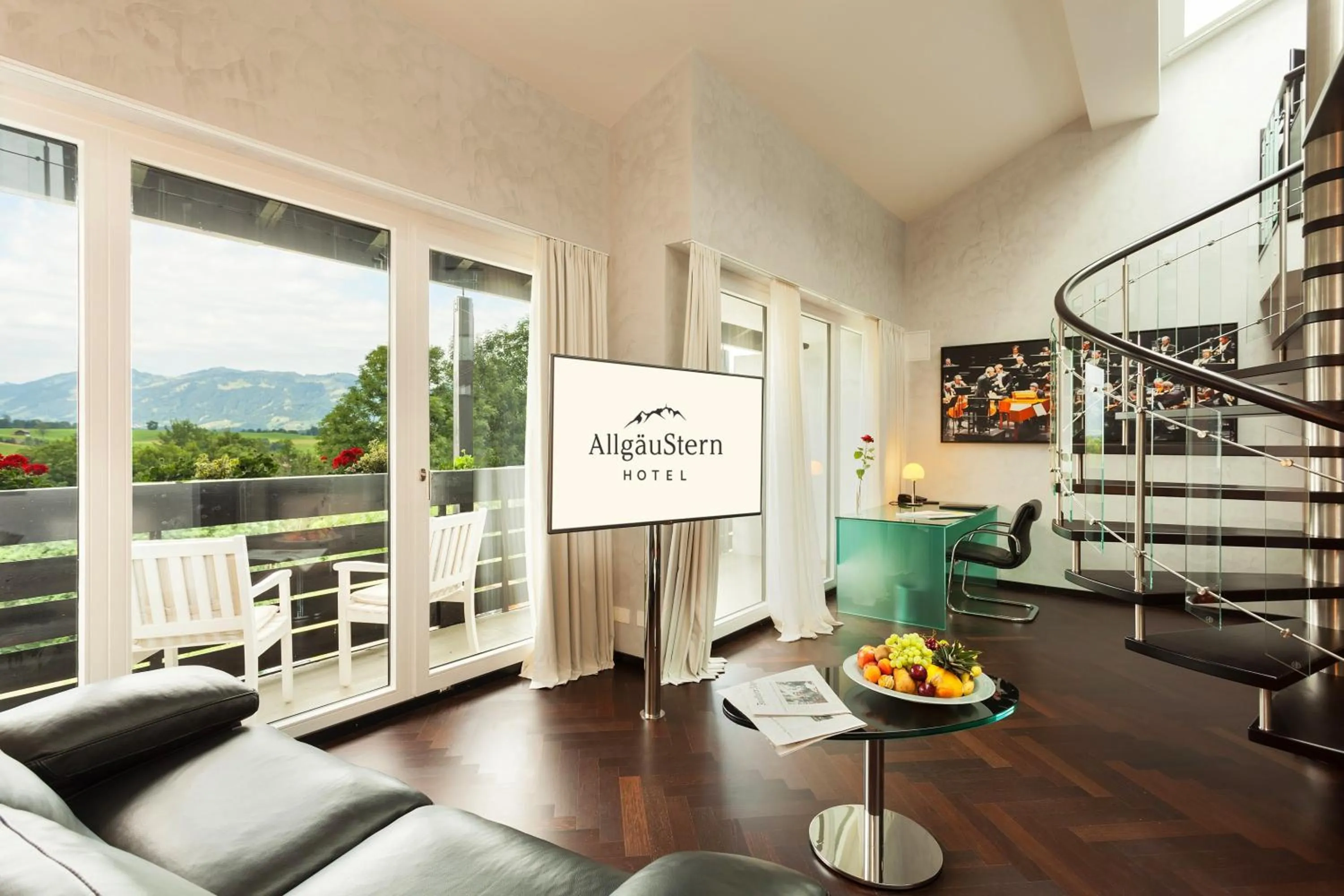 Living room in AllgäuStern Hotel