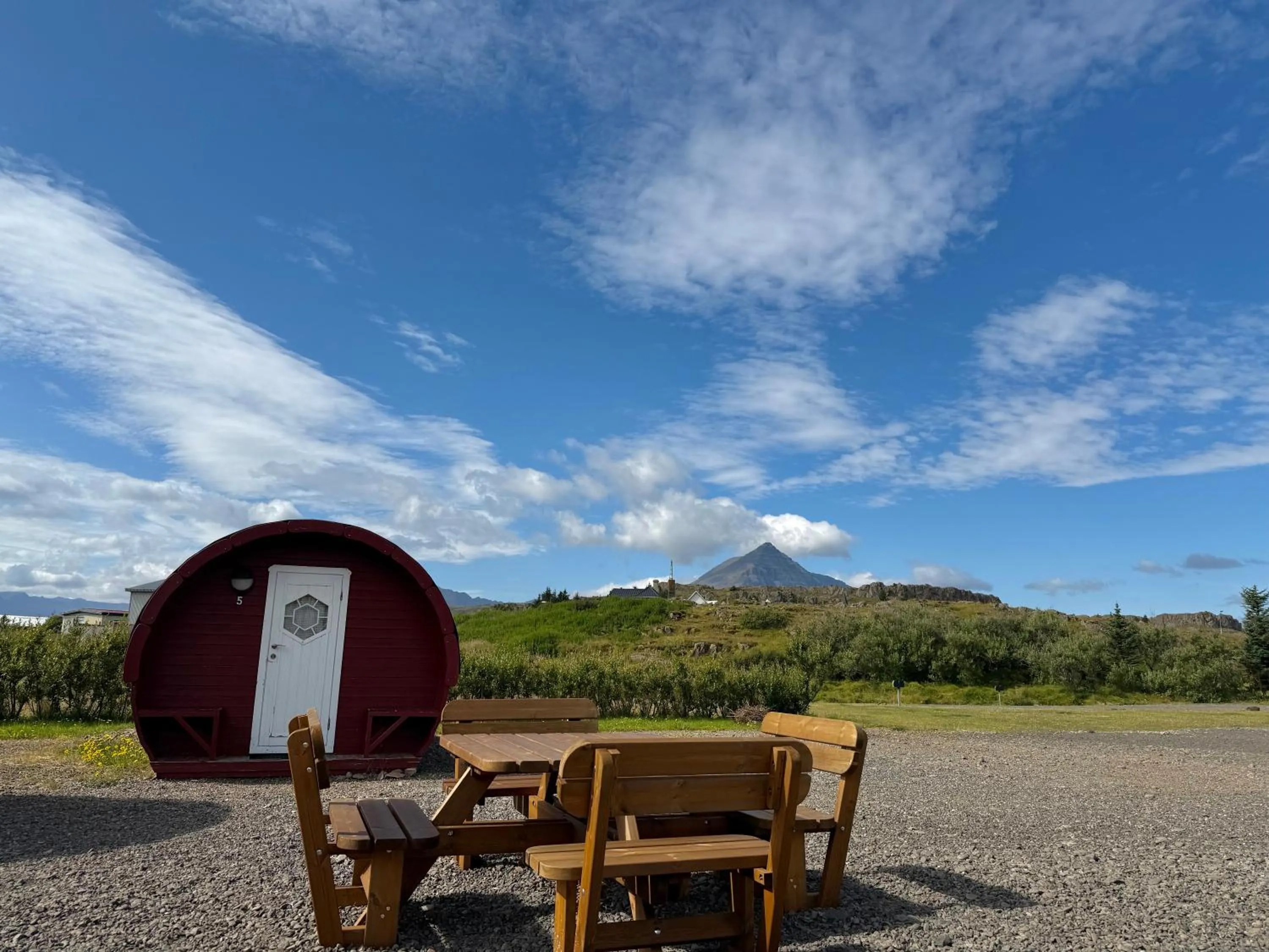 Day in Framtid Camping Lodging Barrels