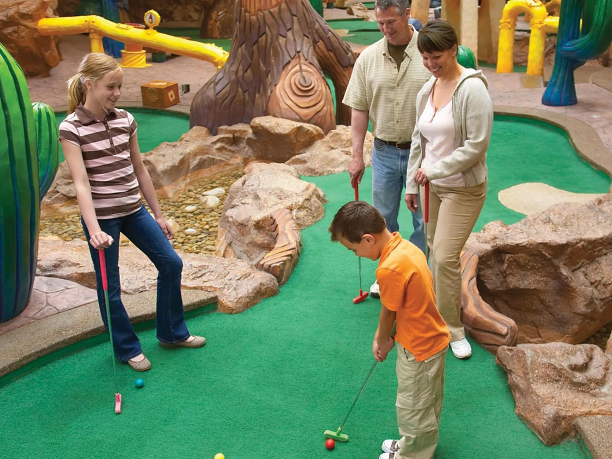 People in Fantasyland Hotel