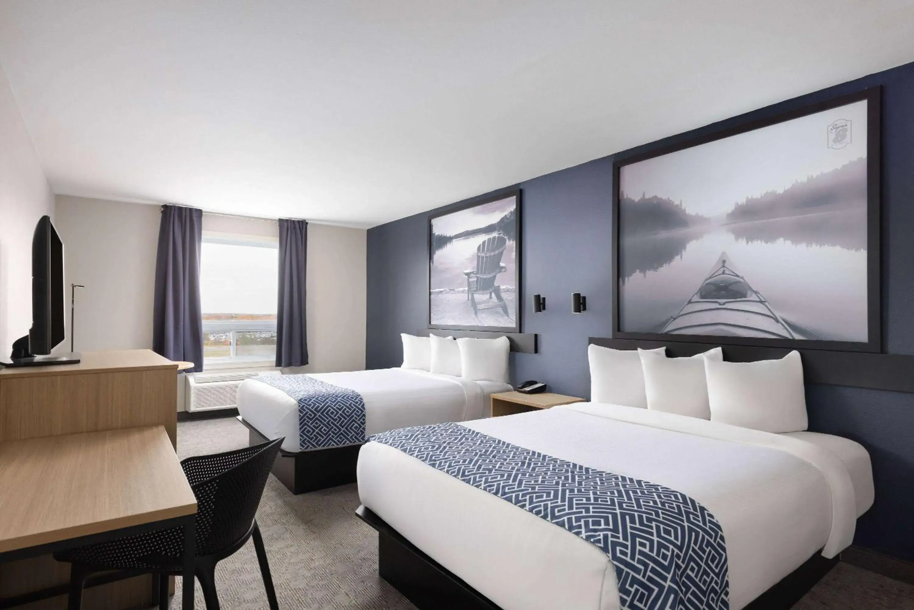 Deluxe Queen Room with Two Queen Beds - Non-Smoking in Super 8 by Wyndham St-Jerome Deluxe Queen Room with Two Queen Beds - Non-Smoking in Super 8 by Wyndham St-Jerome