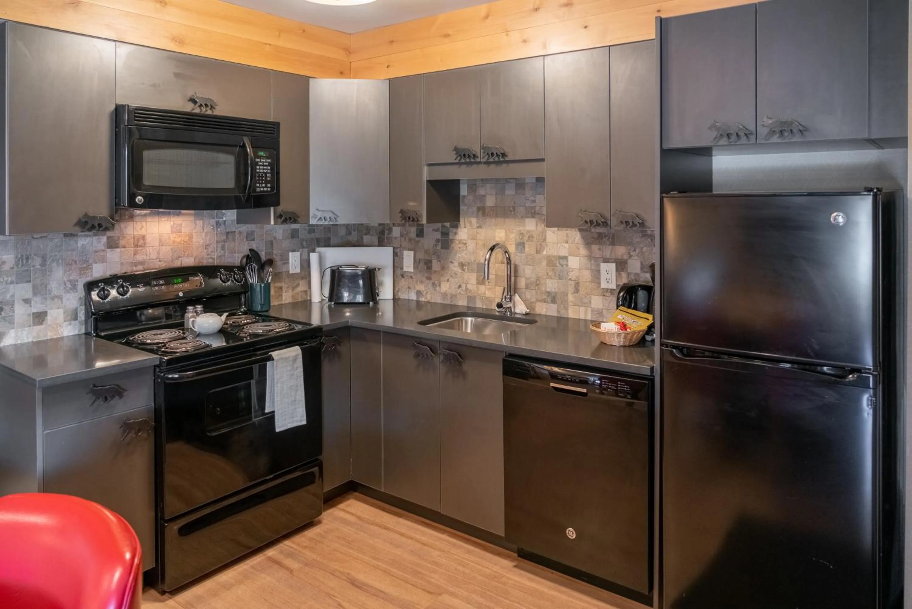 kitchen in Banff Rocky Mountain Resort