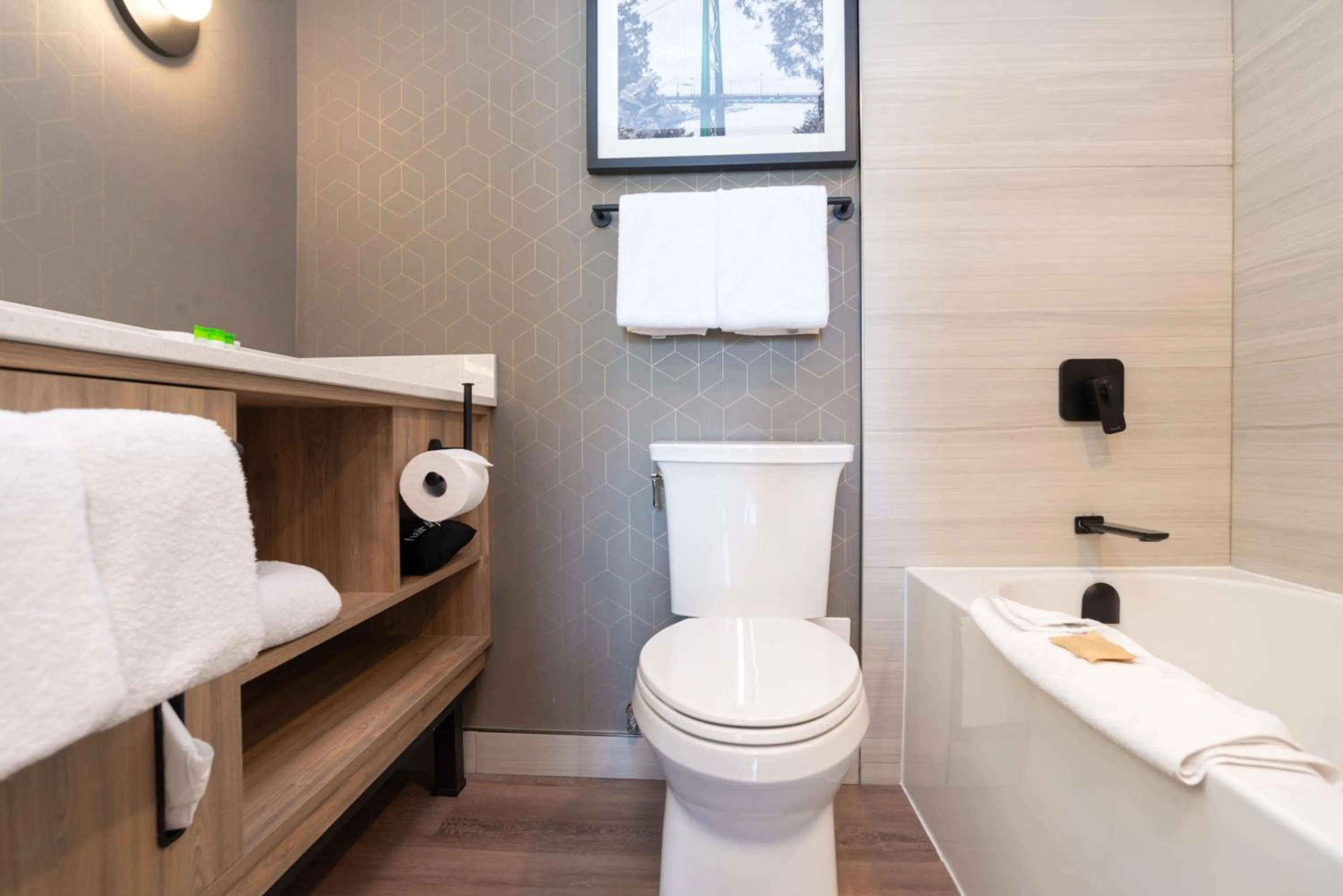 Bathroom in Sandman Suites Vancouver on Davie