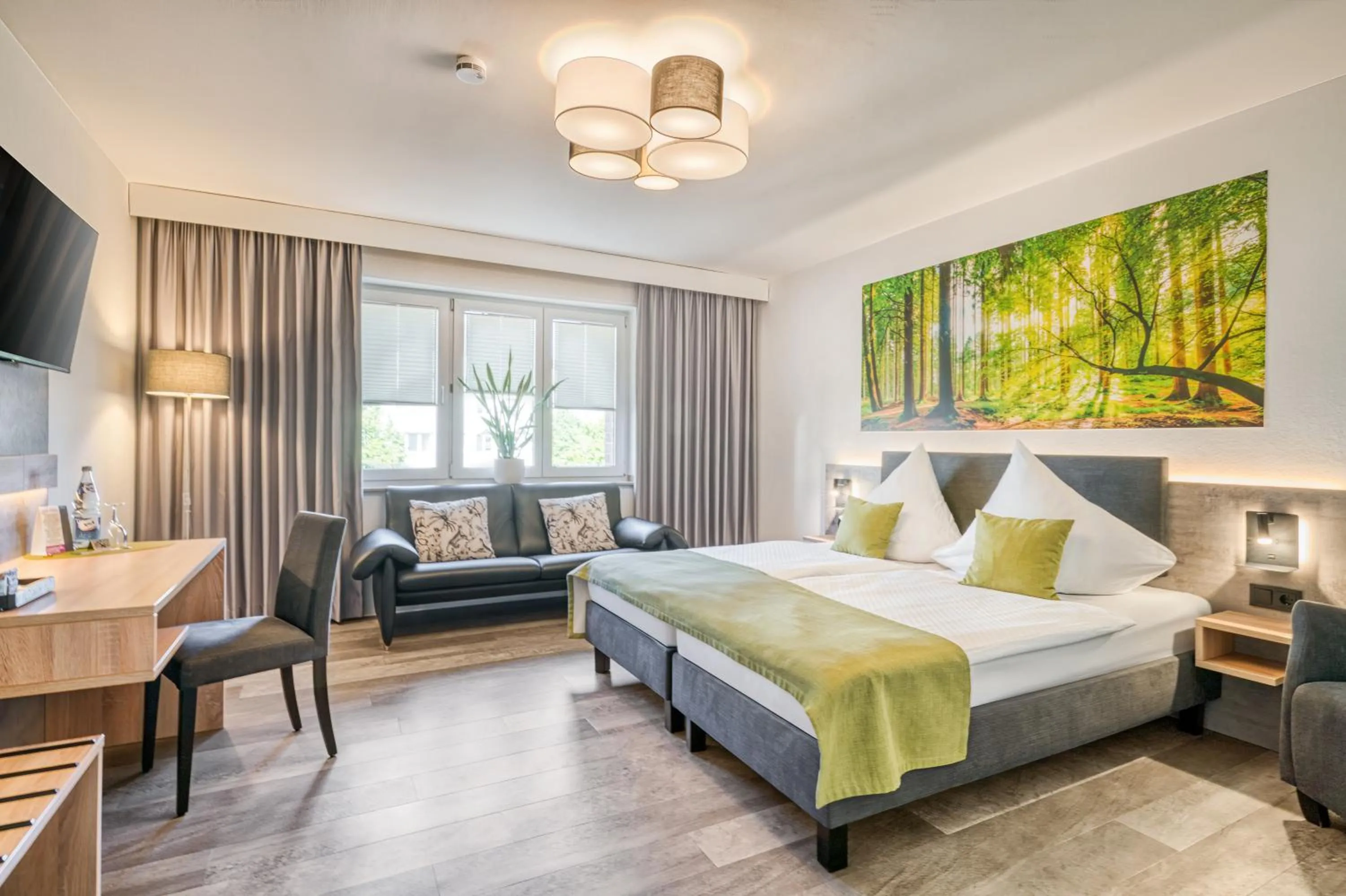 Photo of the whole room, Bed in an Hotel