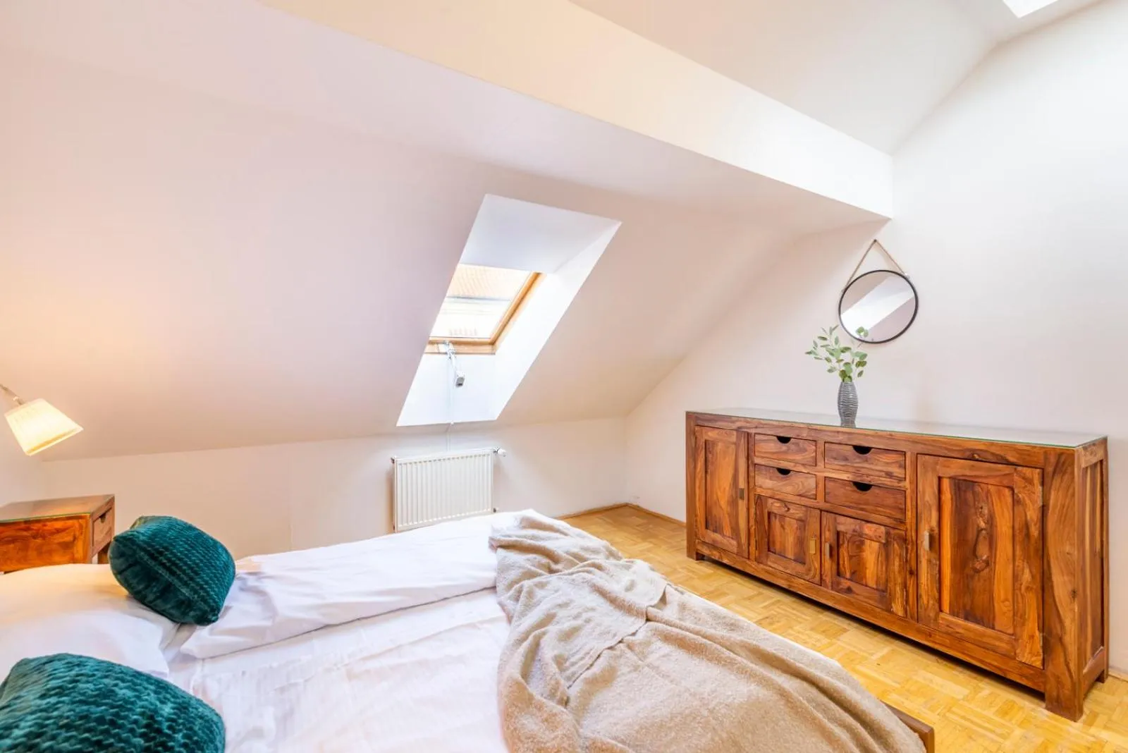 Bed in Old Town Square Apartments