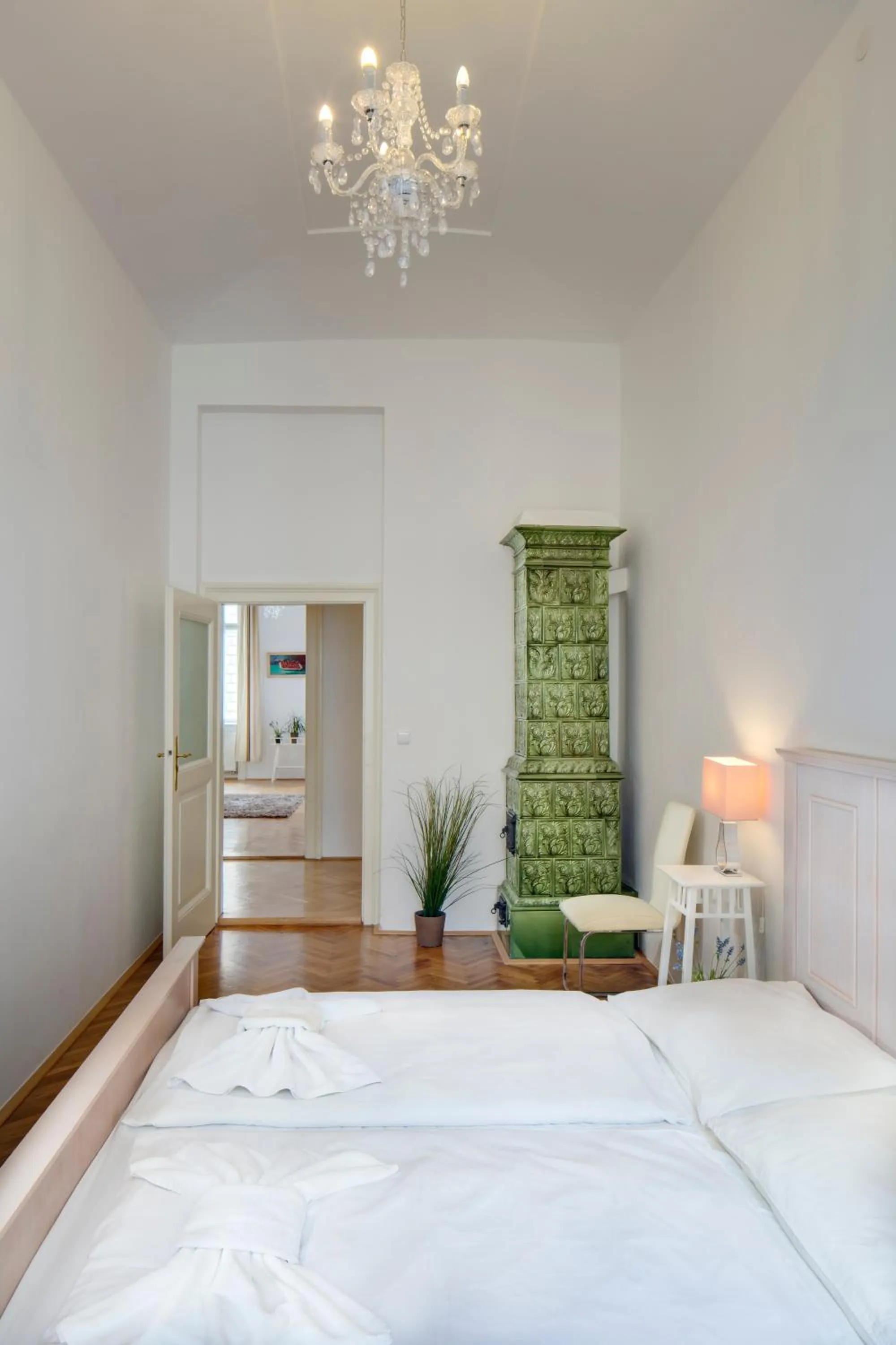 Bed in Old Town Square Apartments