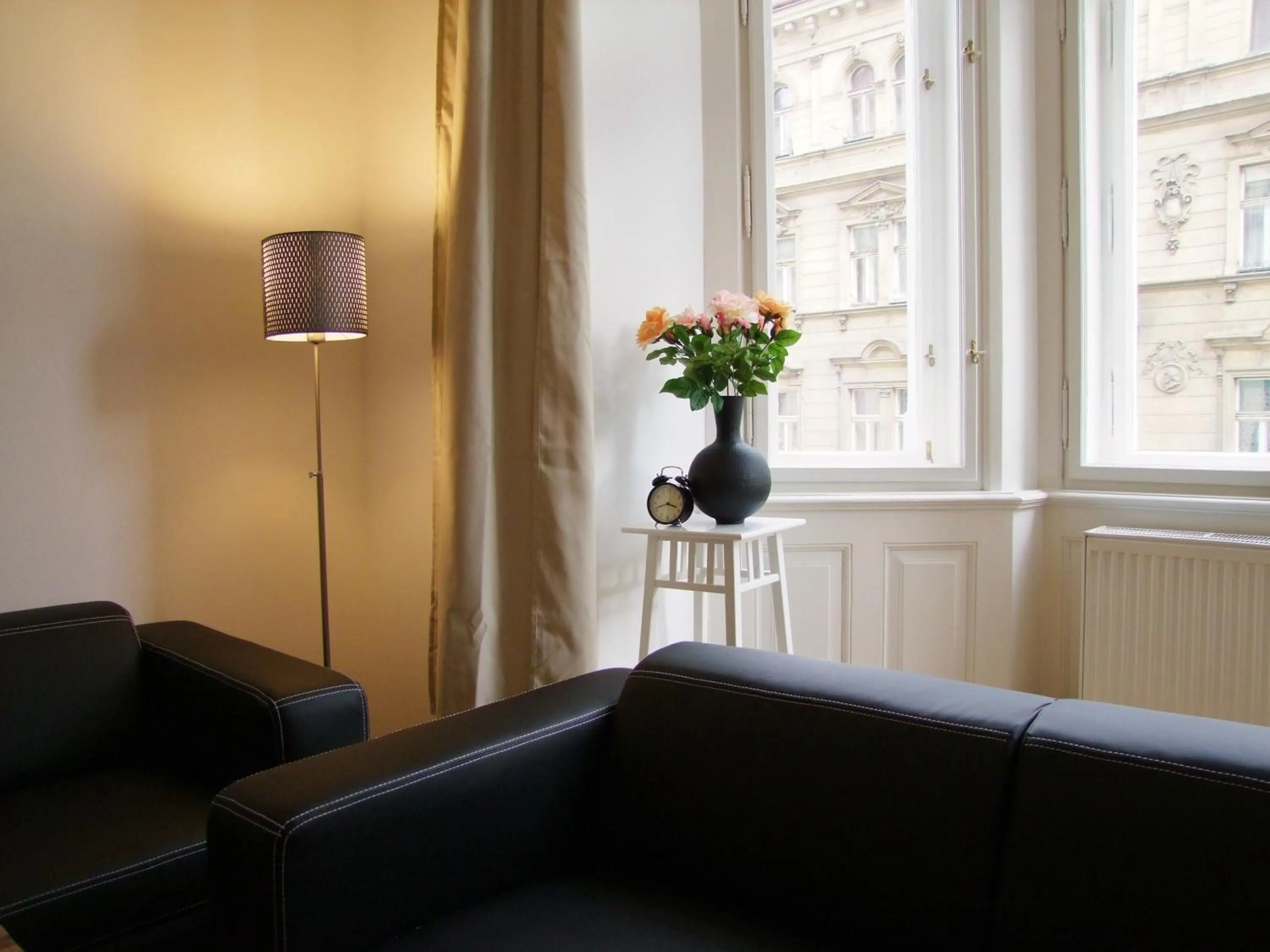 Living room in Old Town Square Apartments