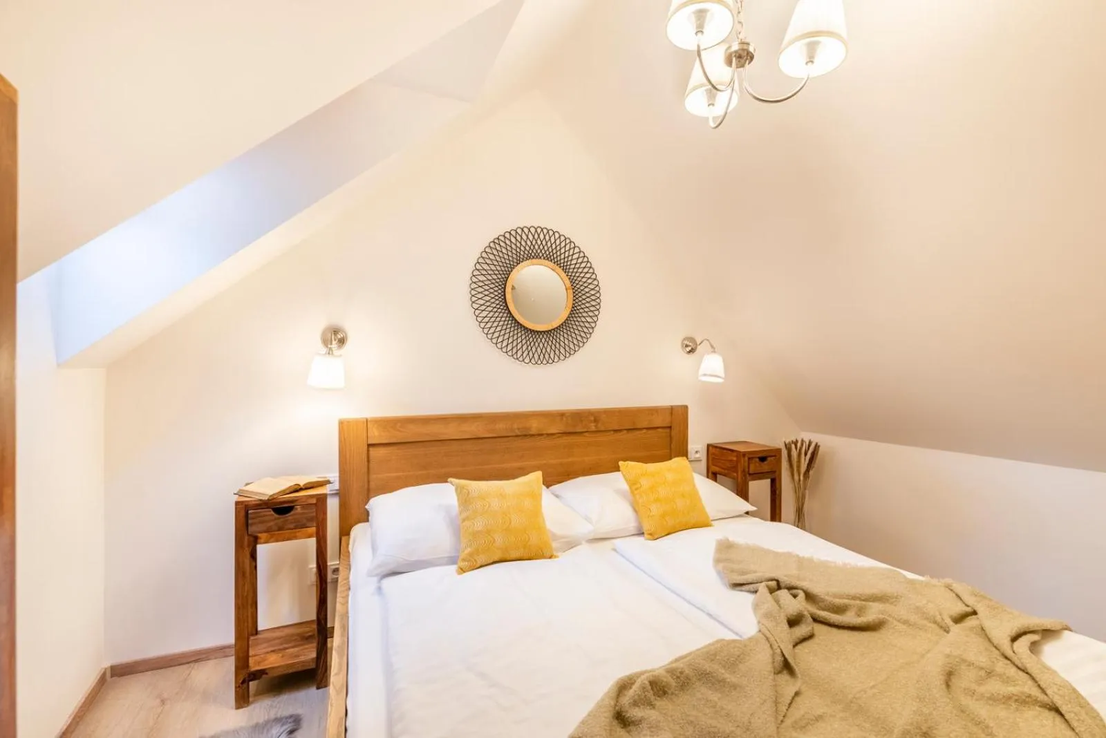 Bed in Old Town Square Apartments