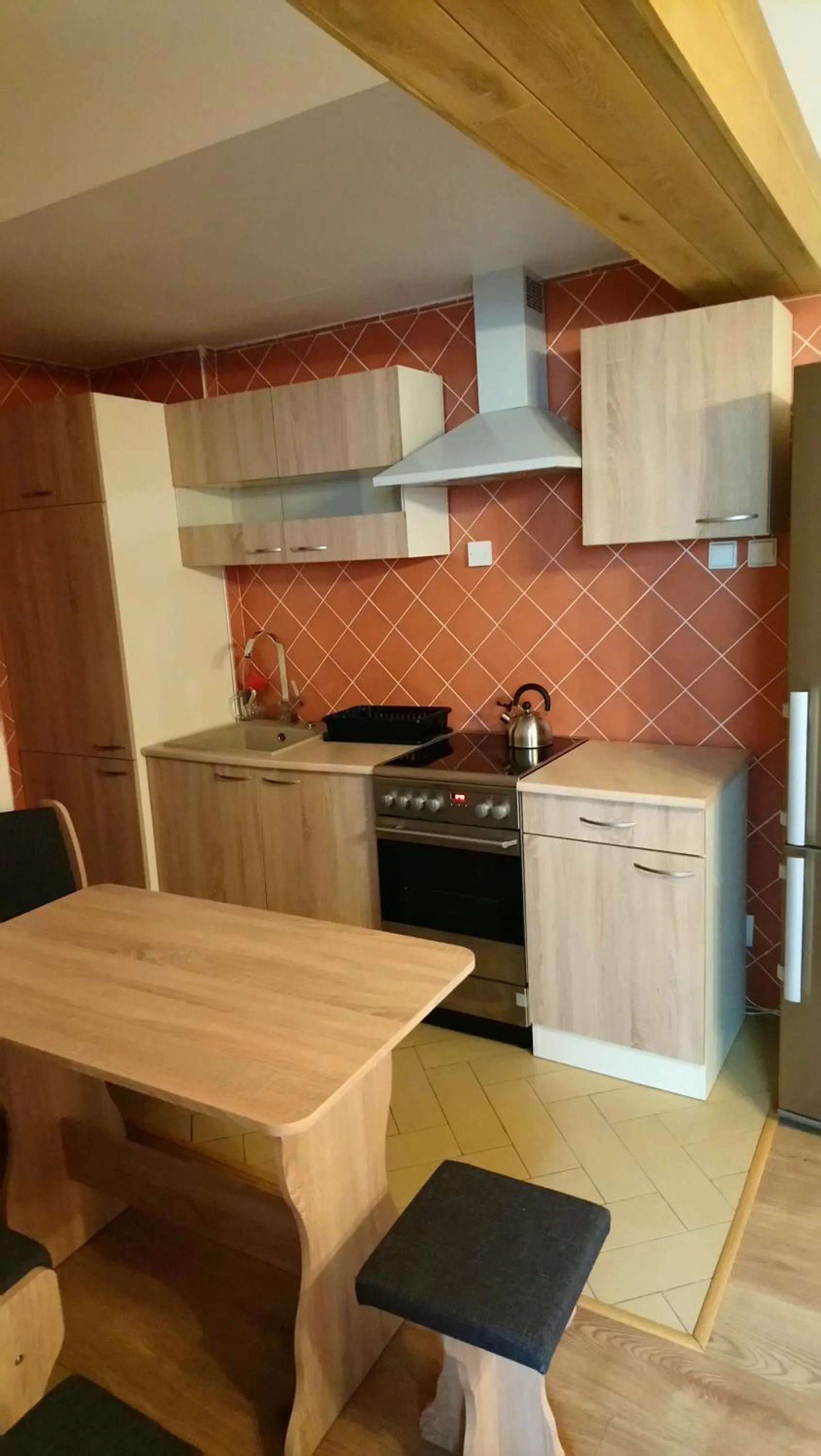 Kitchen or kitchenette in Enjoy Inn