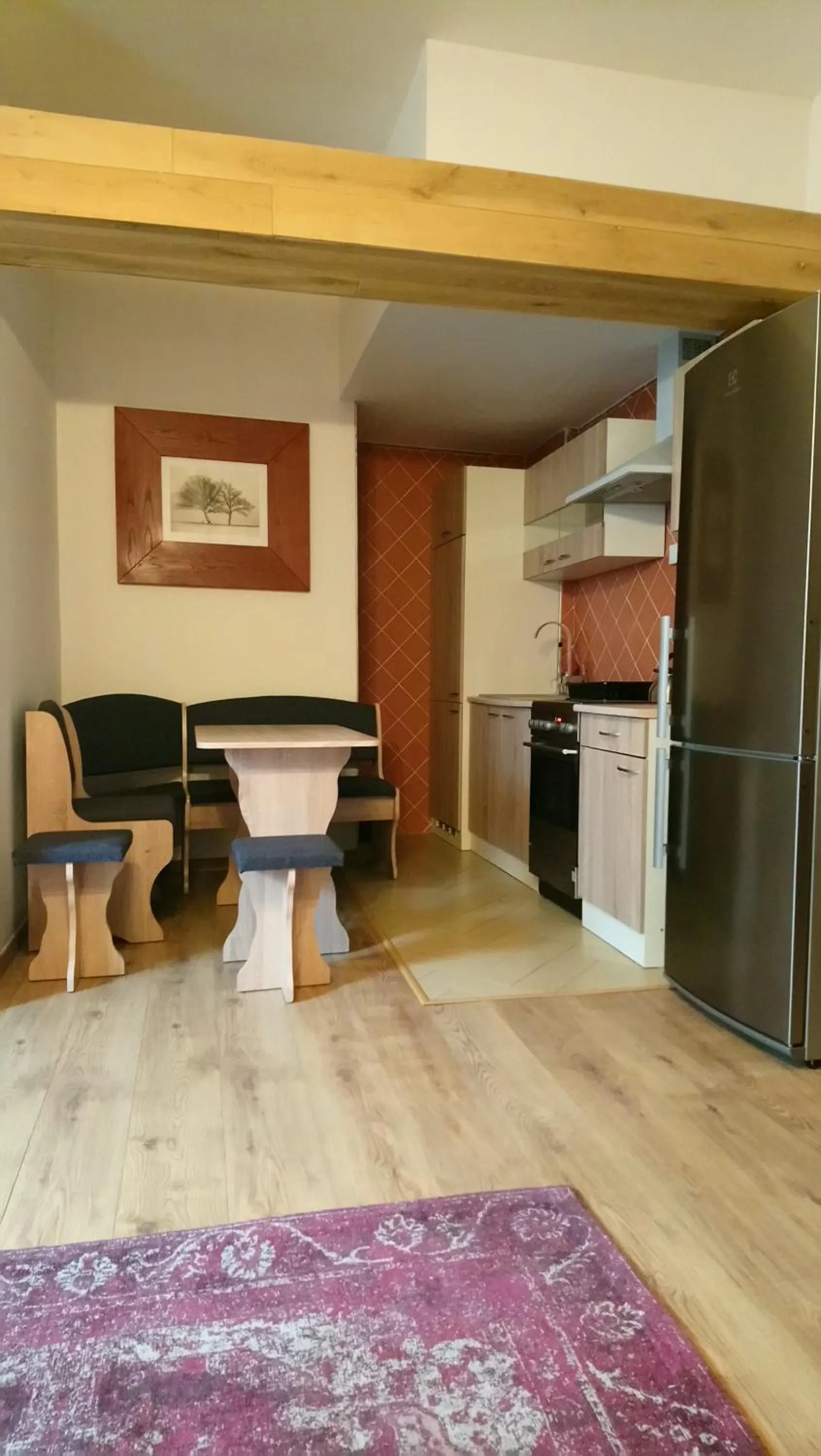 Kitchen or kitchenette in Enjoy Inn