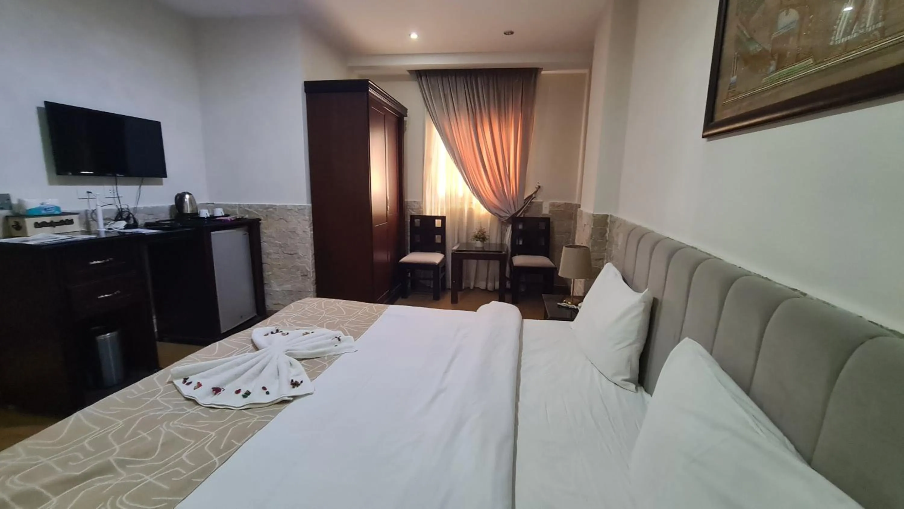 Bed in Best View Pyramids Hotel