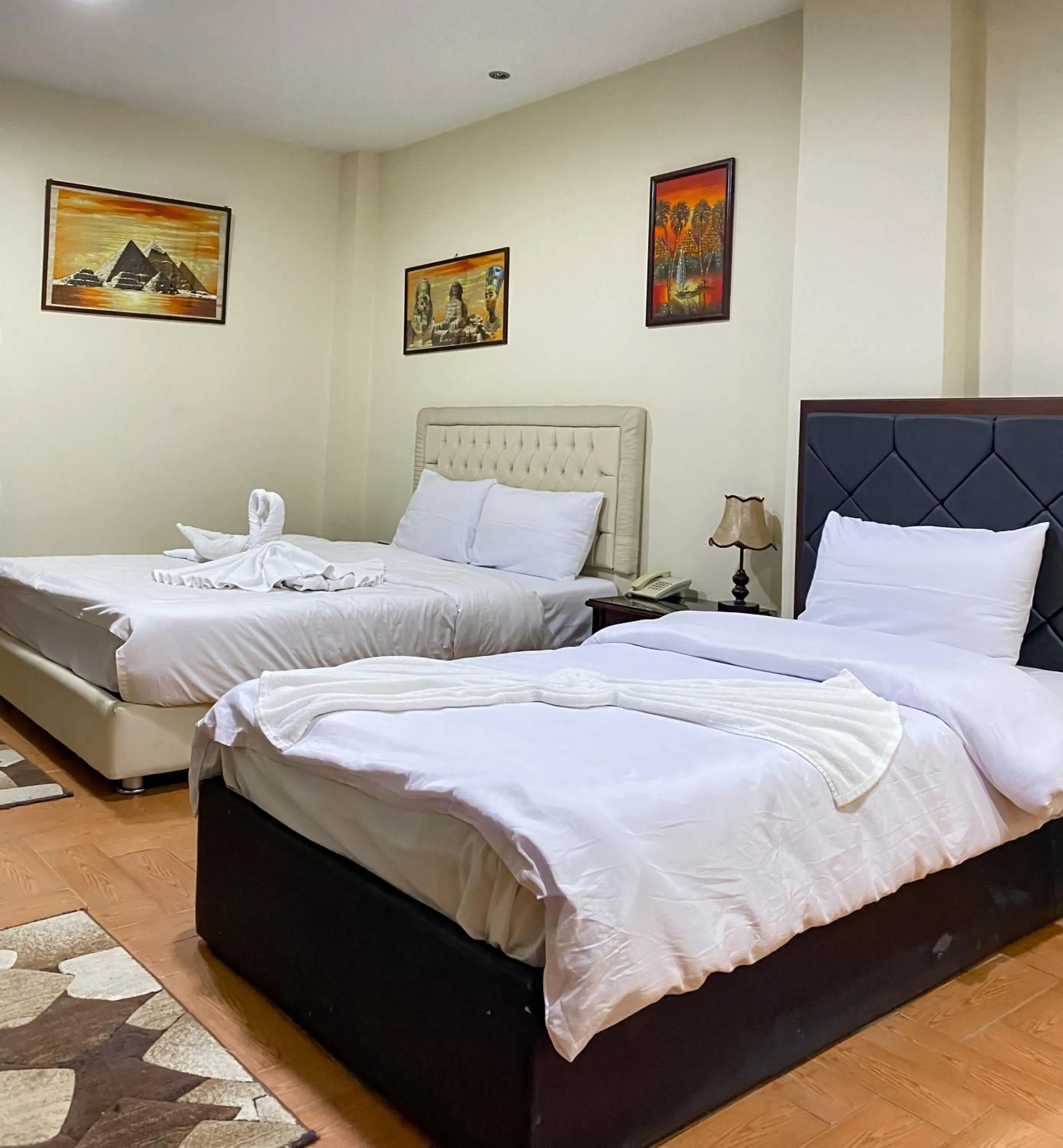 Bed in Best View Pyramids Hotel