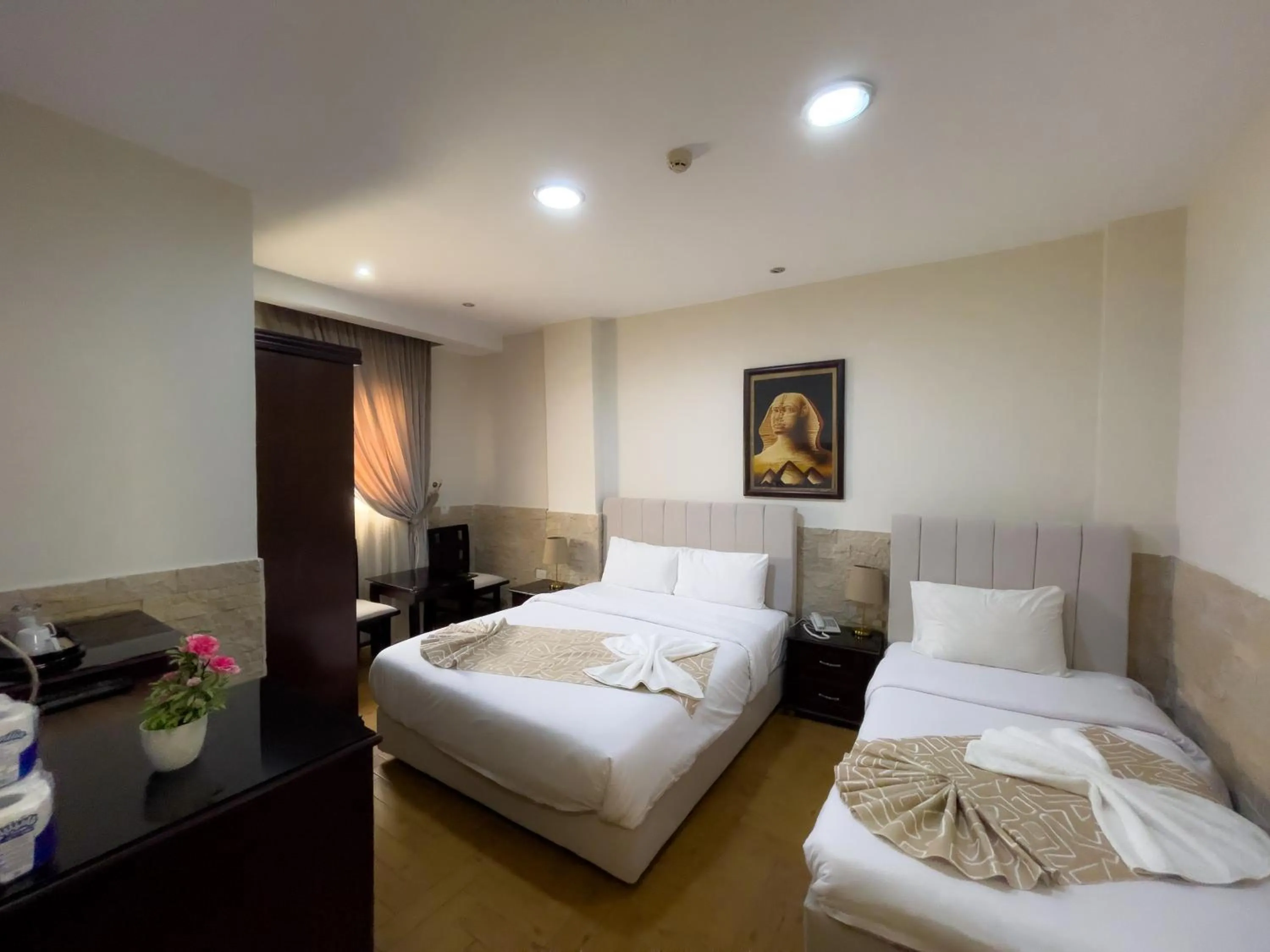 Bed in Best View Pyramids Hotel