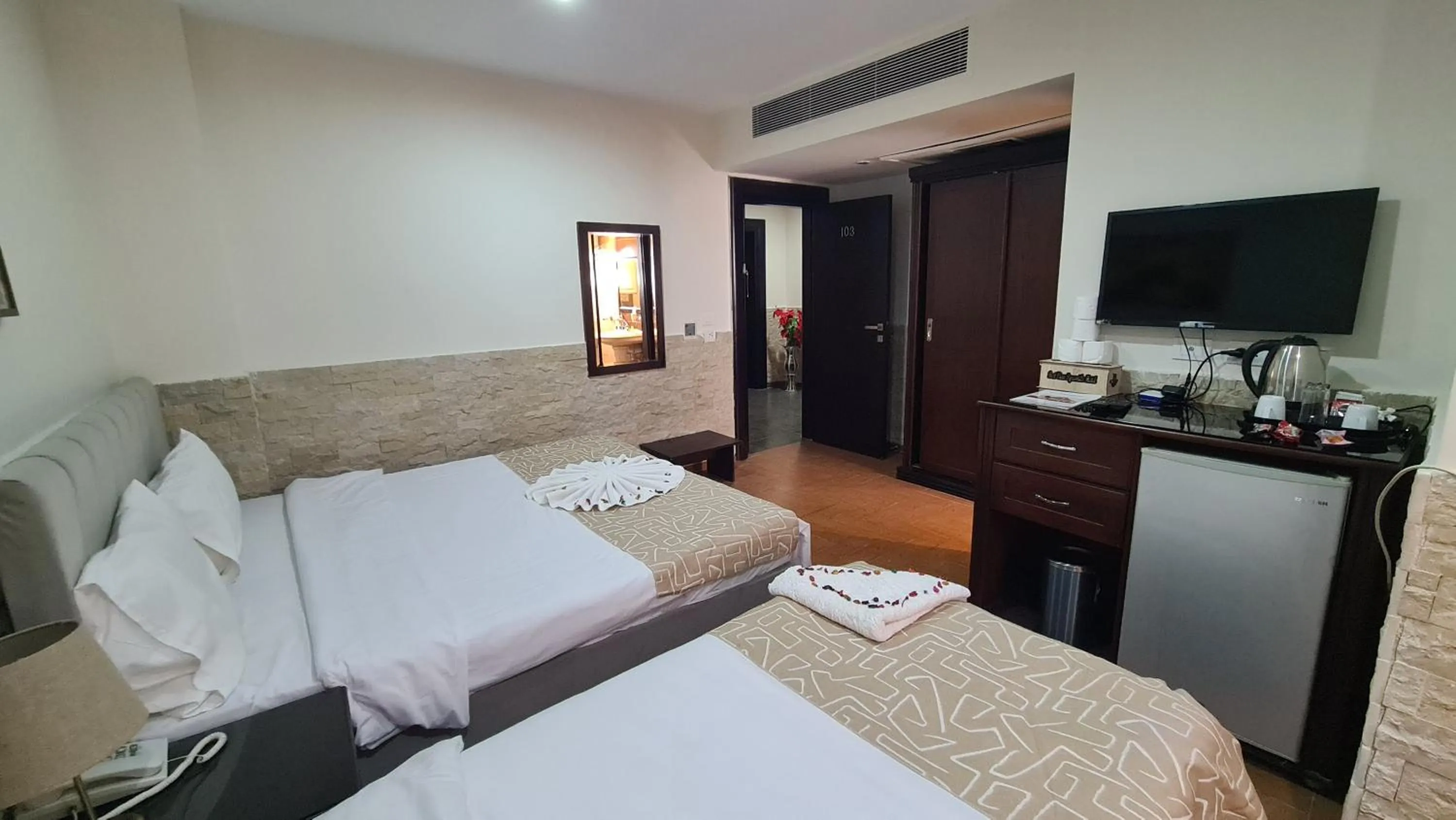 Bed in Best View Pyramids Hotel