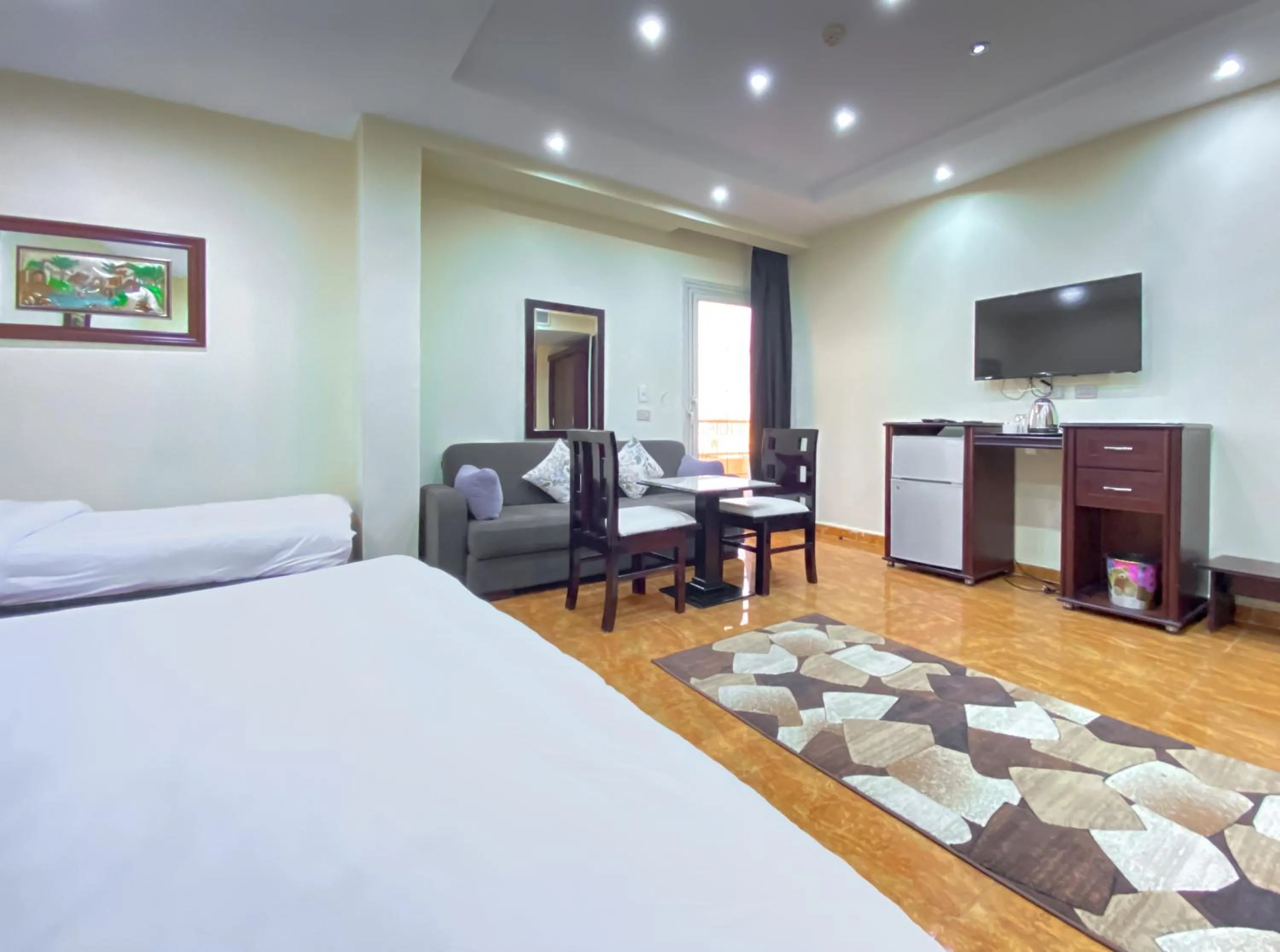 Bed in Best View Pyramids Hotel