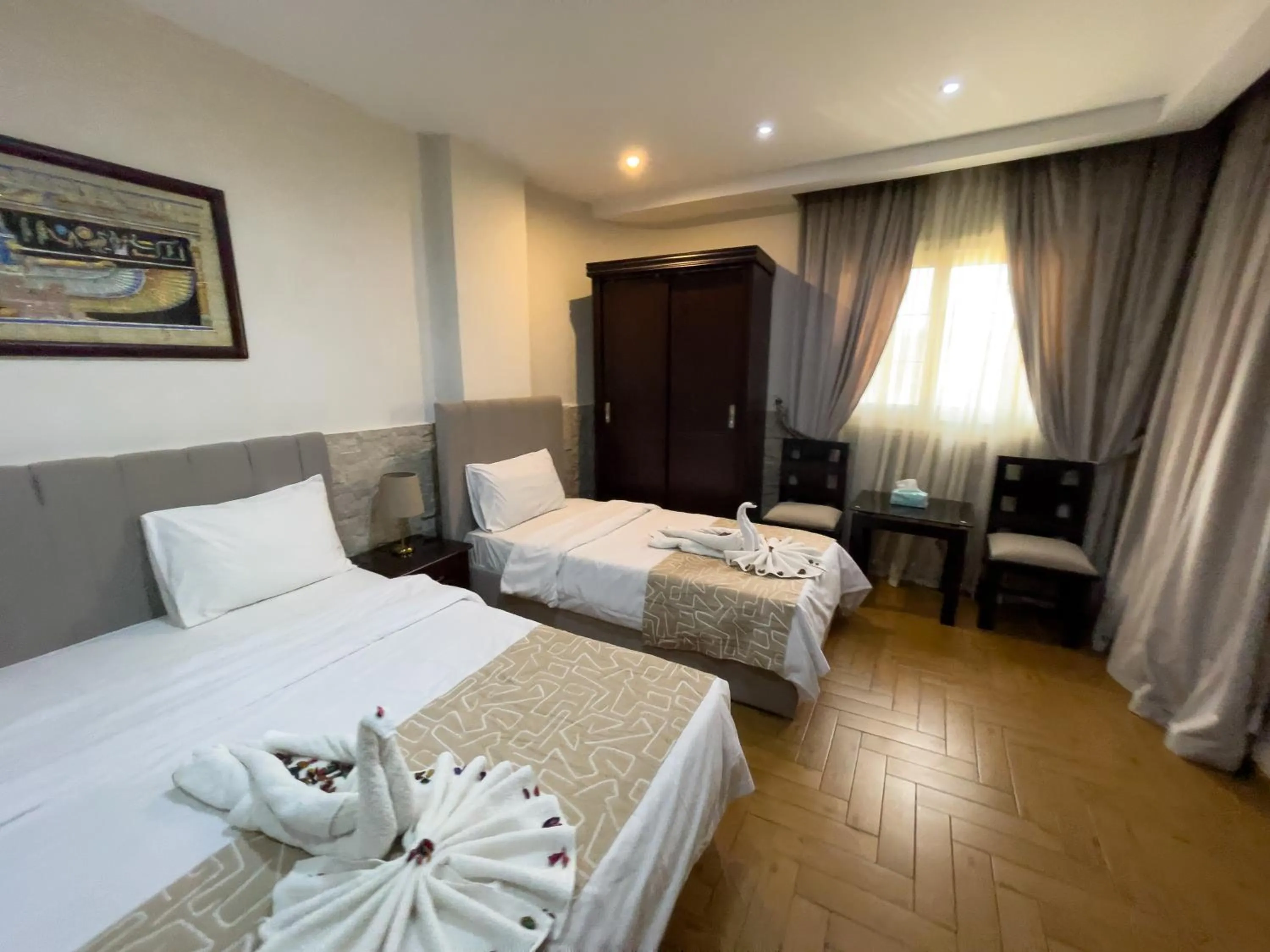 Bed in Best View Pyramids Hotel