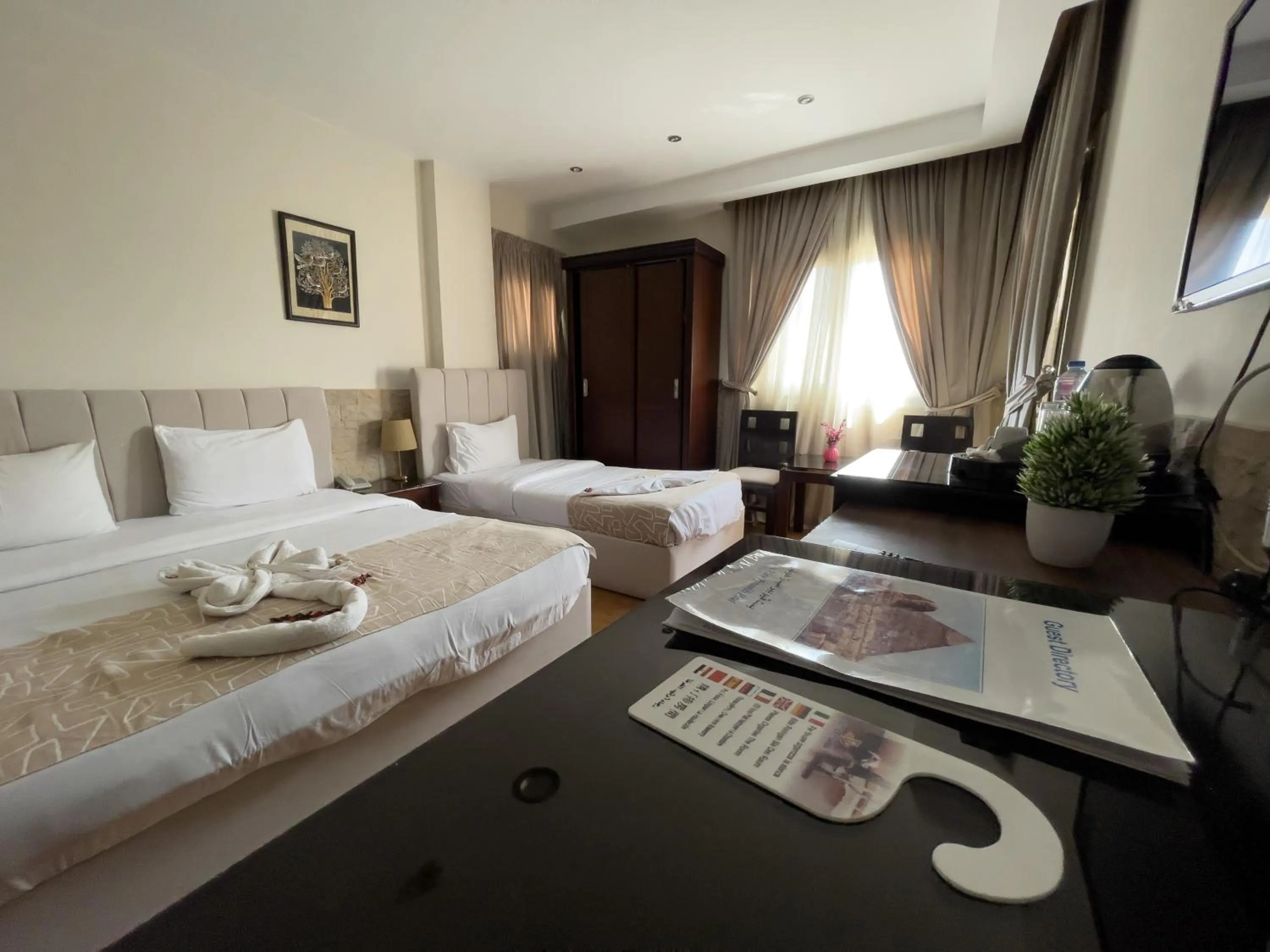 Bed in Best View Pyramids Hotel