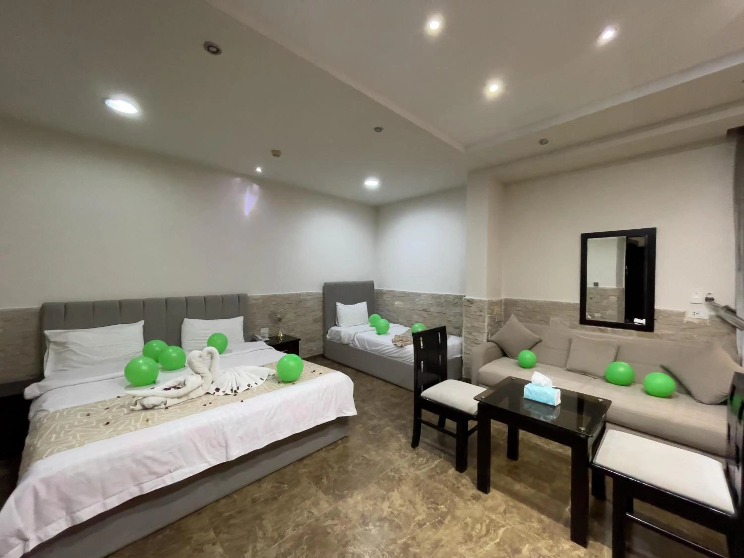 Bed in Best View Pyramids Hotel