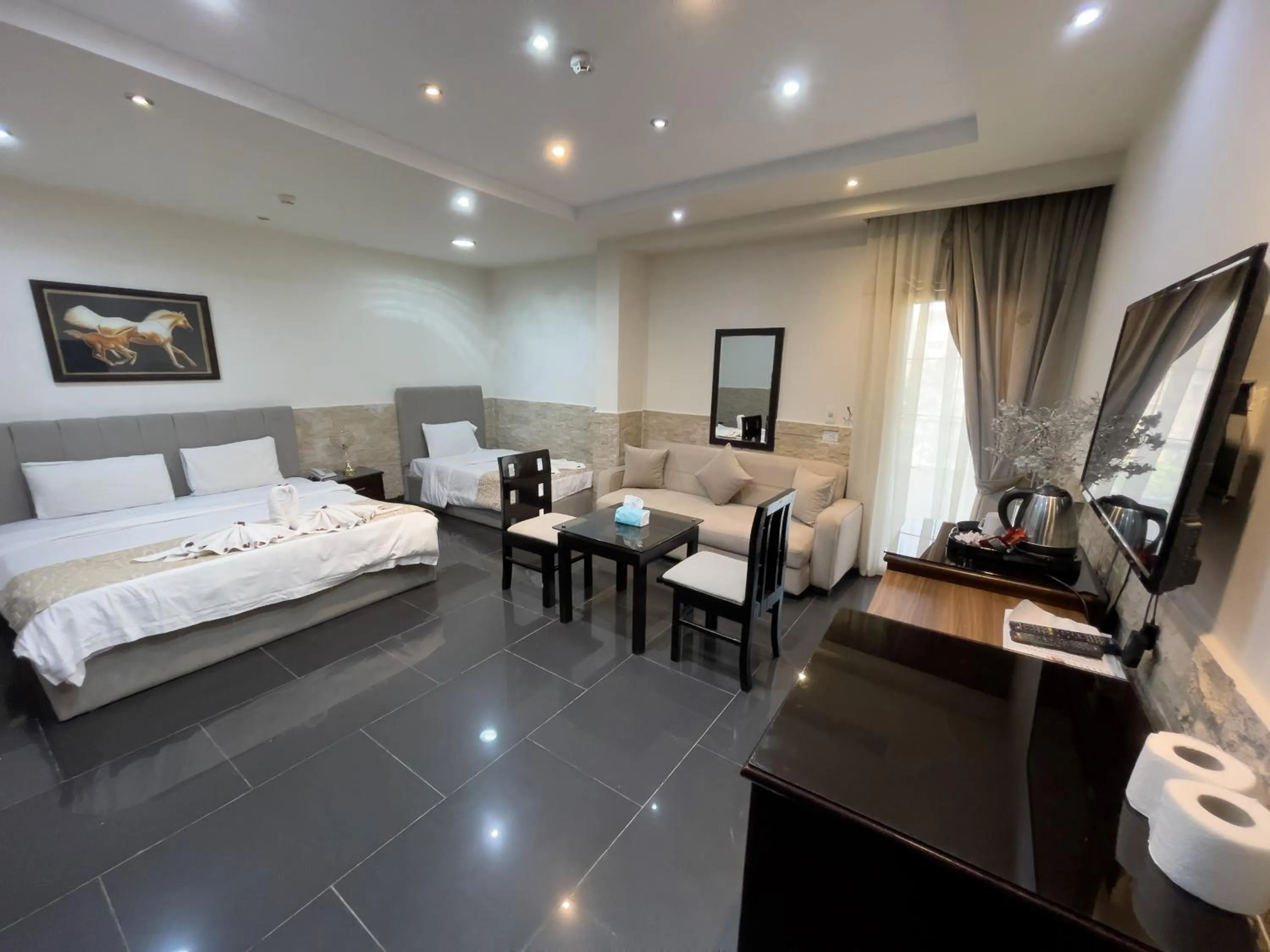 Bed in Best View Pyramids Hotel