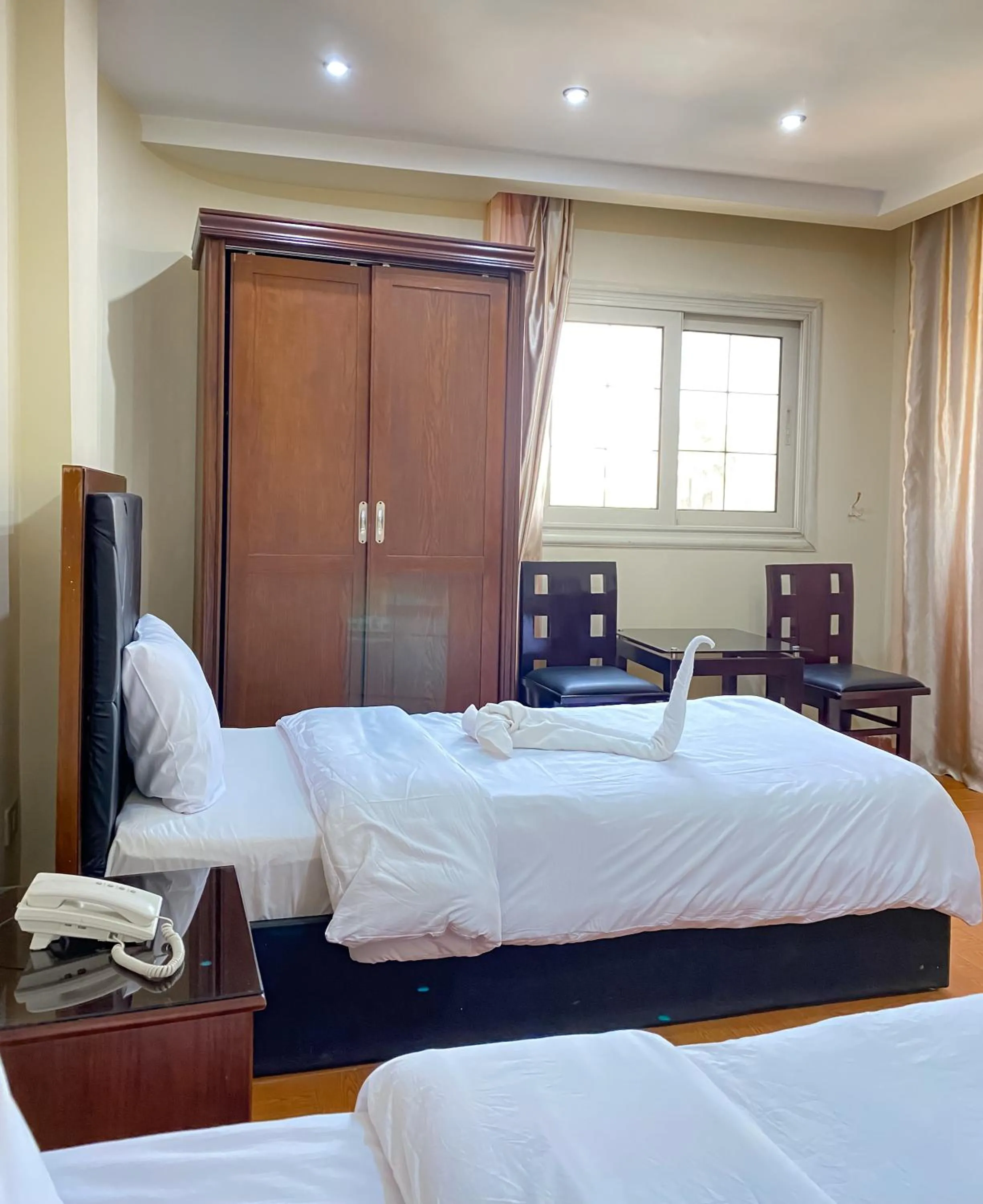 Bed in Best View Pyramids Hotel