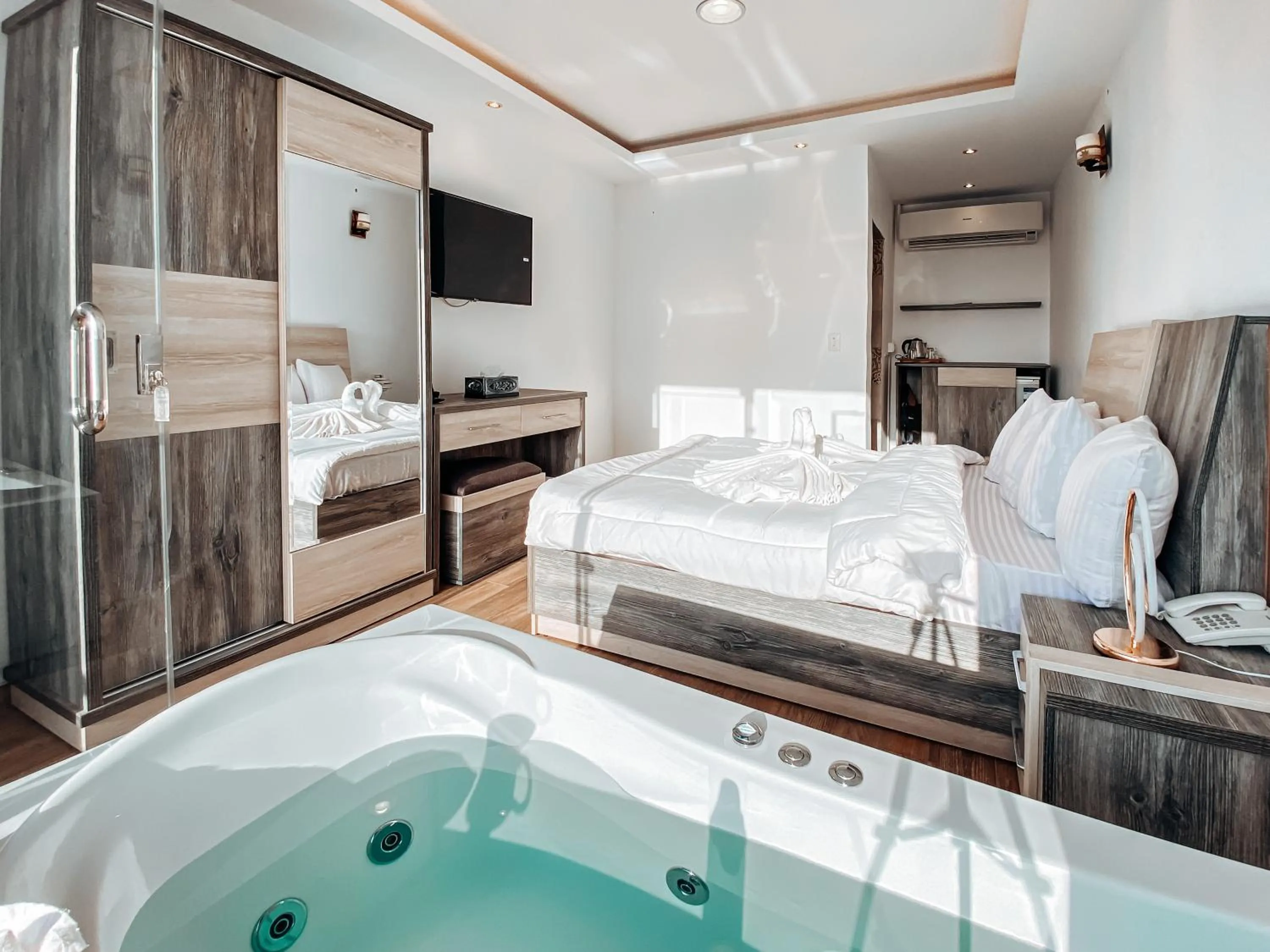 Bed in Best View Pyramids Hotel