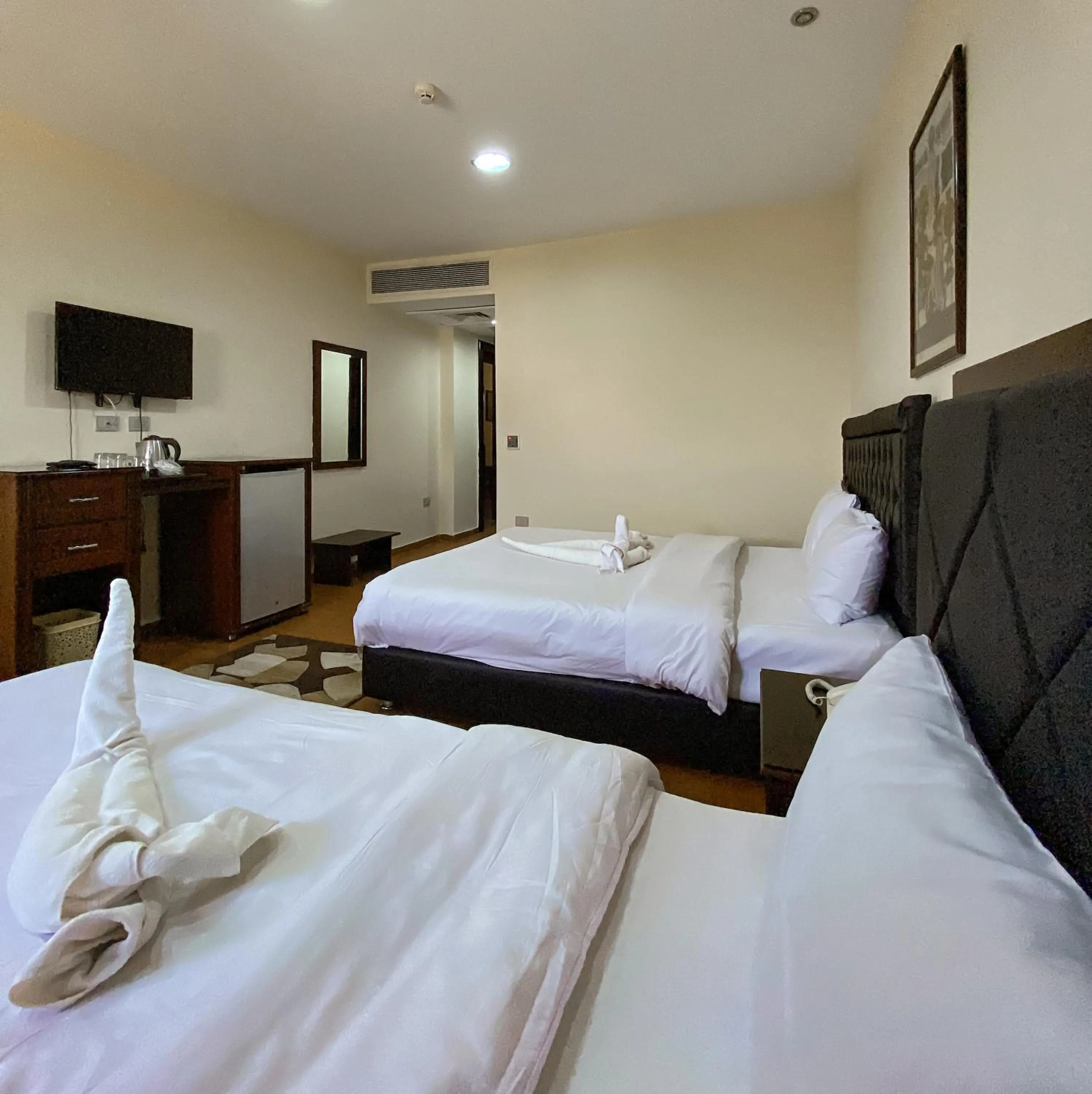 Bed in Best View Pyramids Hotel