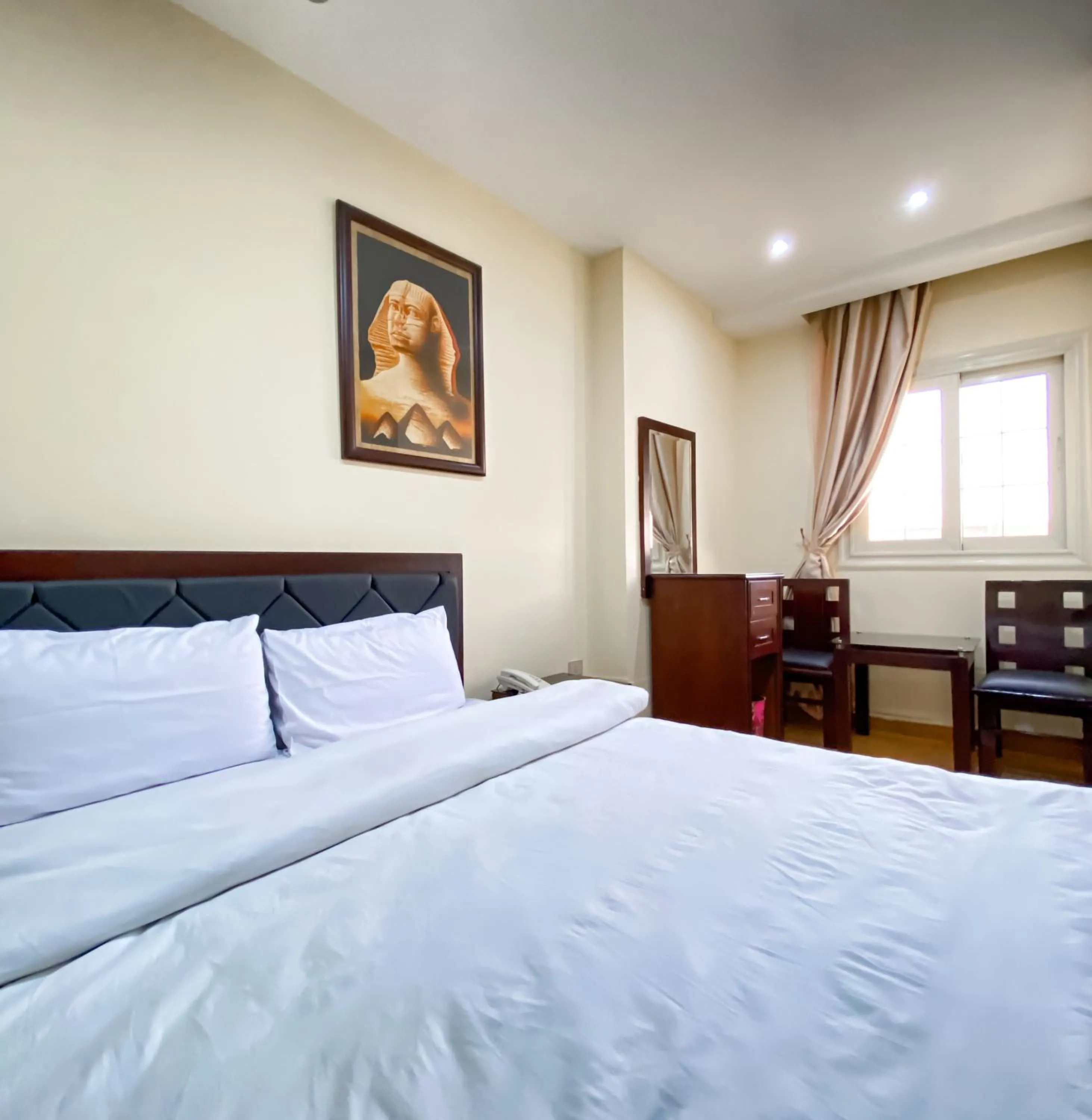 Bed in Best View Pyramids Hotel