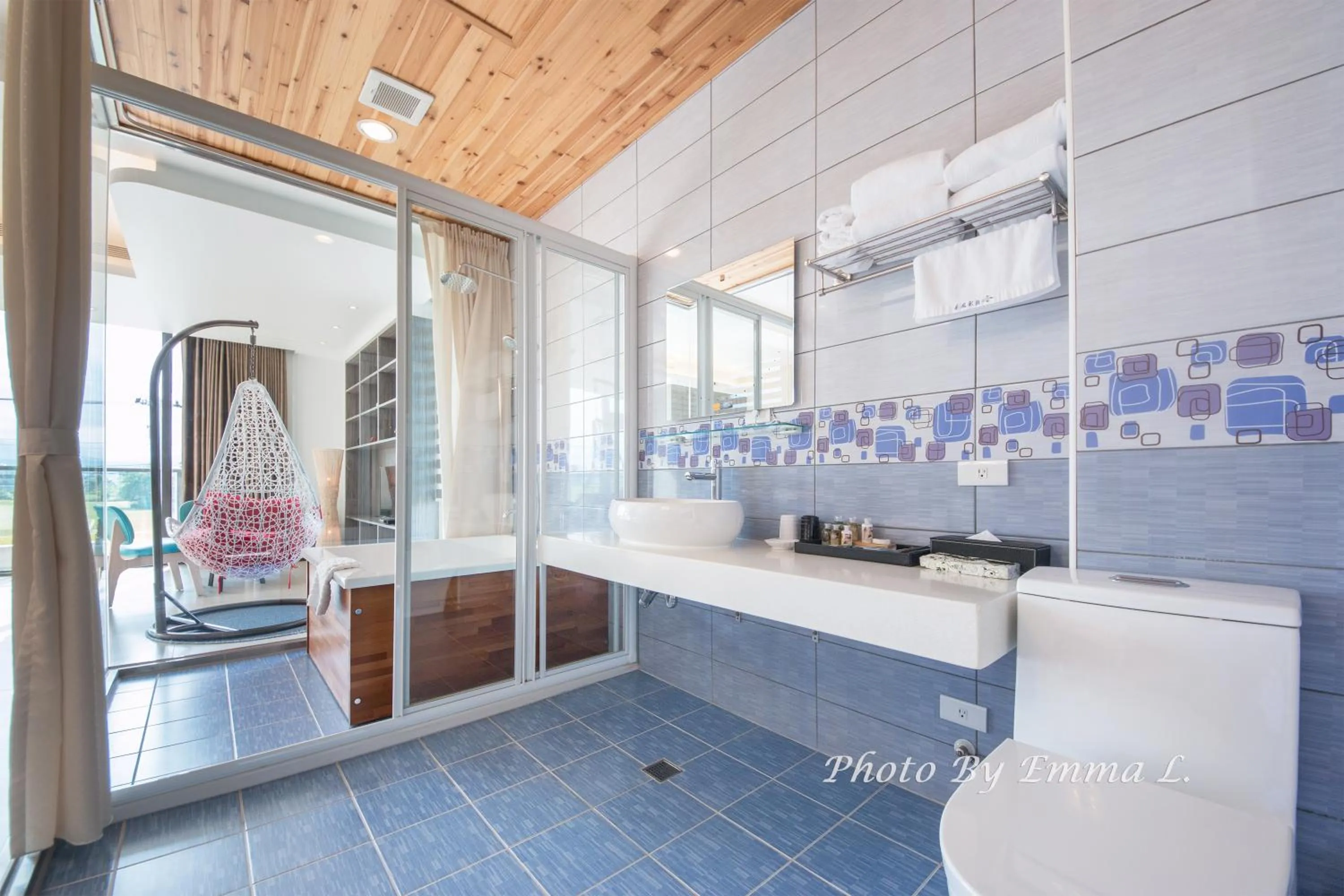 Bathroom in Colorful Fish Cottage