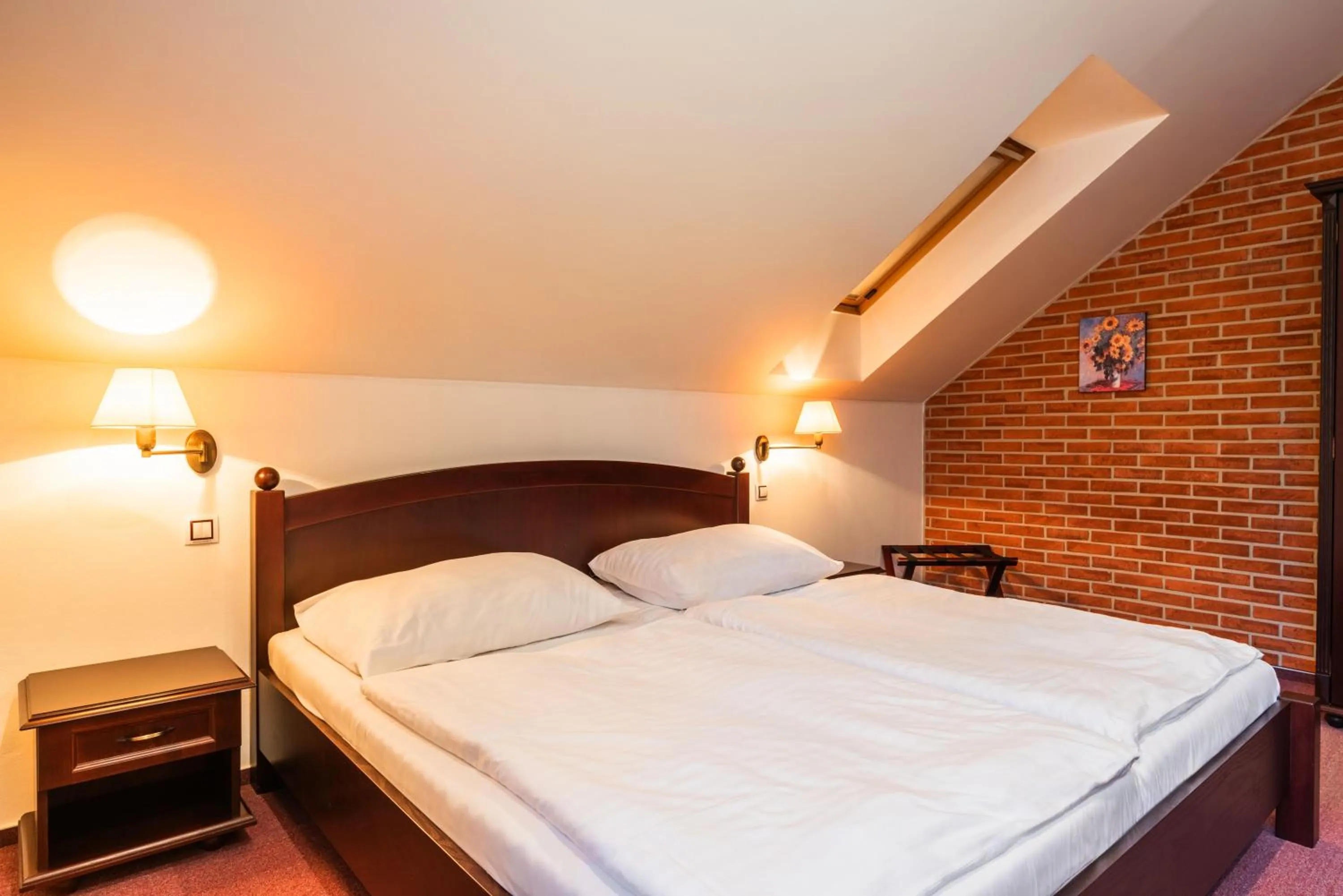 Bedroom, Bed in Hotel Purkmistr