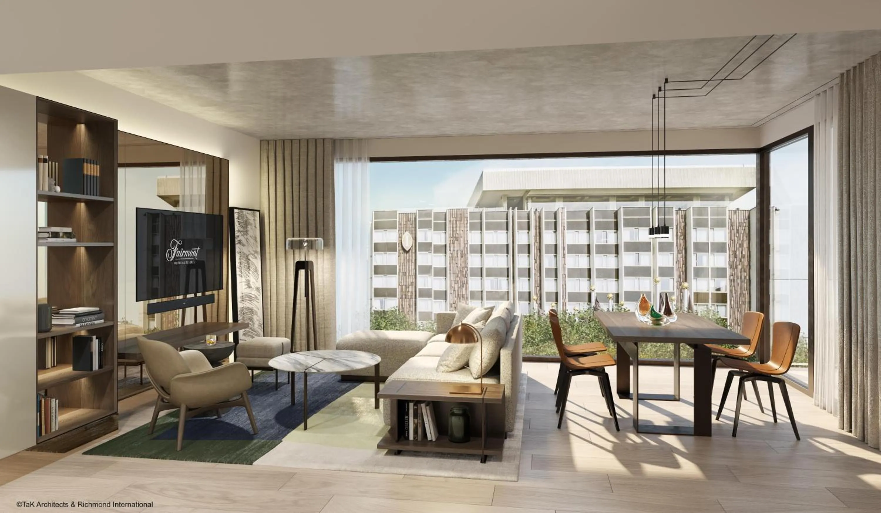 Living room in Fairmont Golden Prague