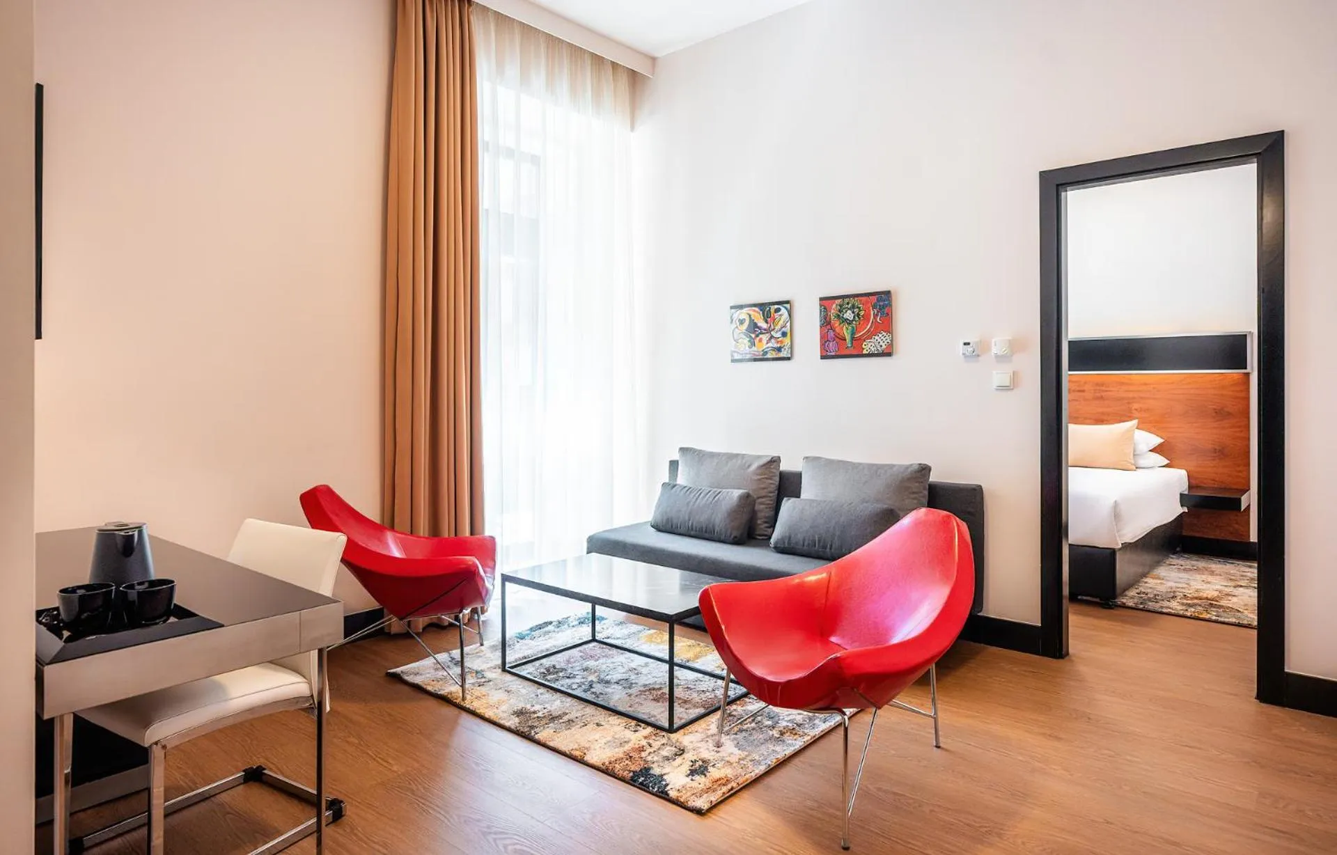 Living room, Bed in Grand Majestic Hotel Prague