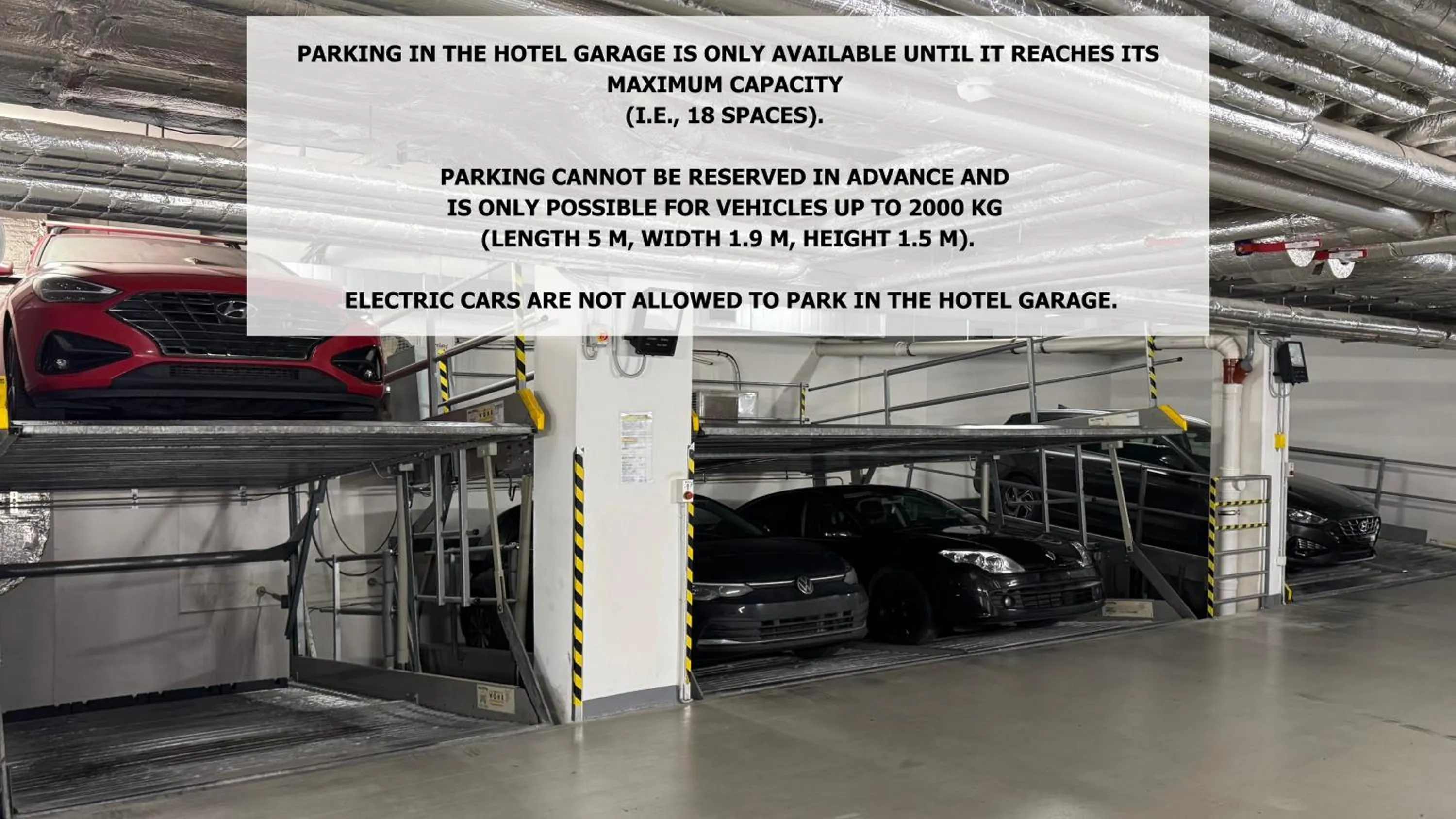 Parking in Grand Majestic Hotel Prague