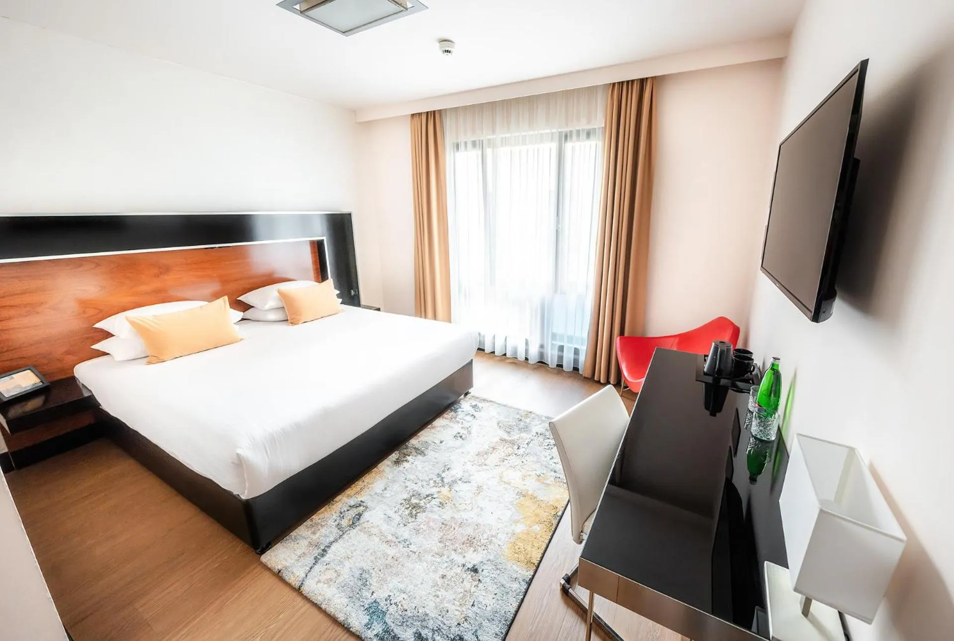 Bed in Grand Majestic Hotel Prague