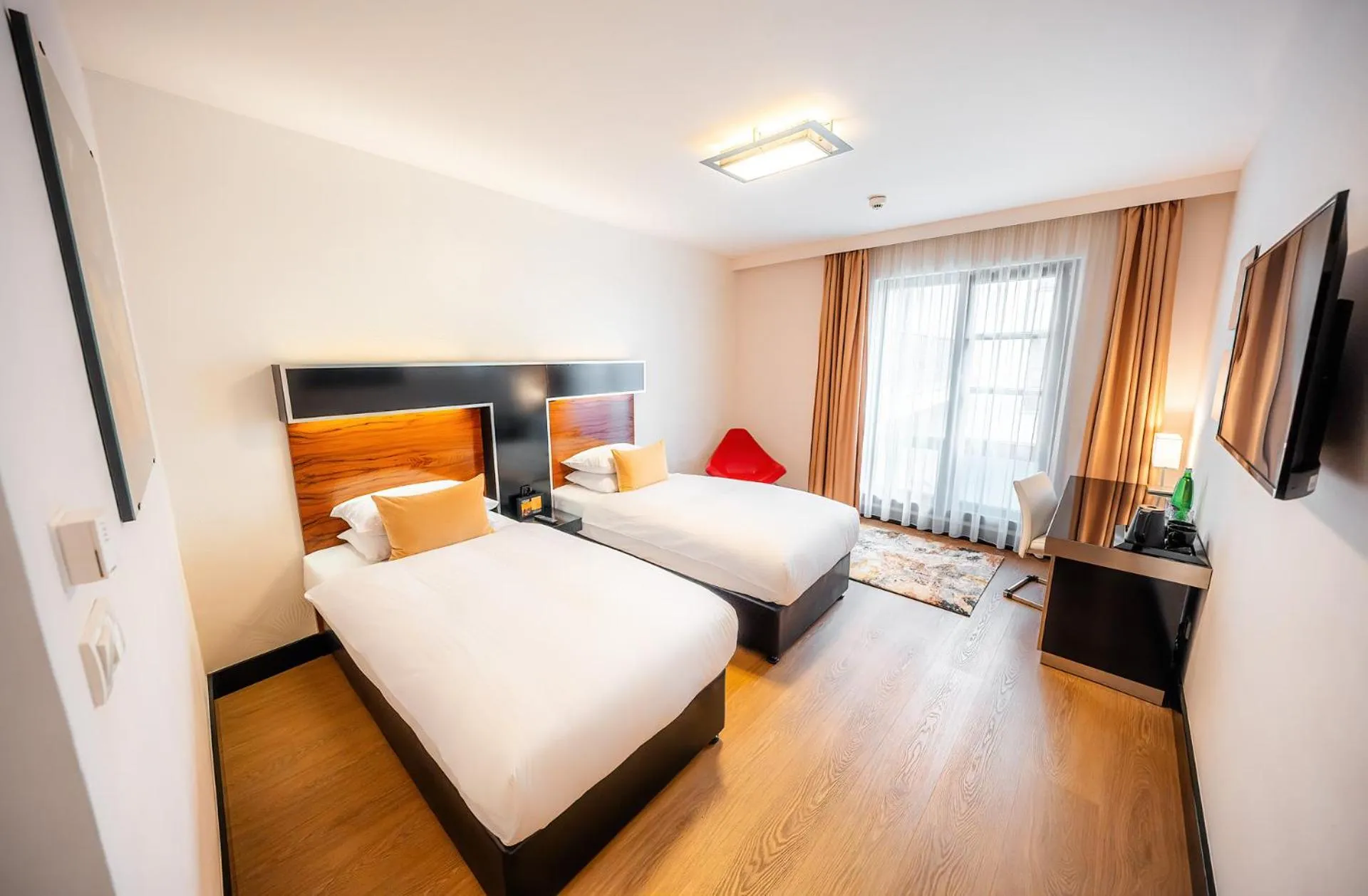 Bed in Grand Majestic Hotel Prague