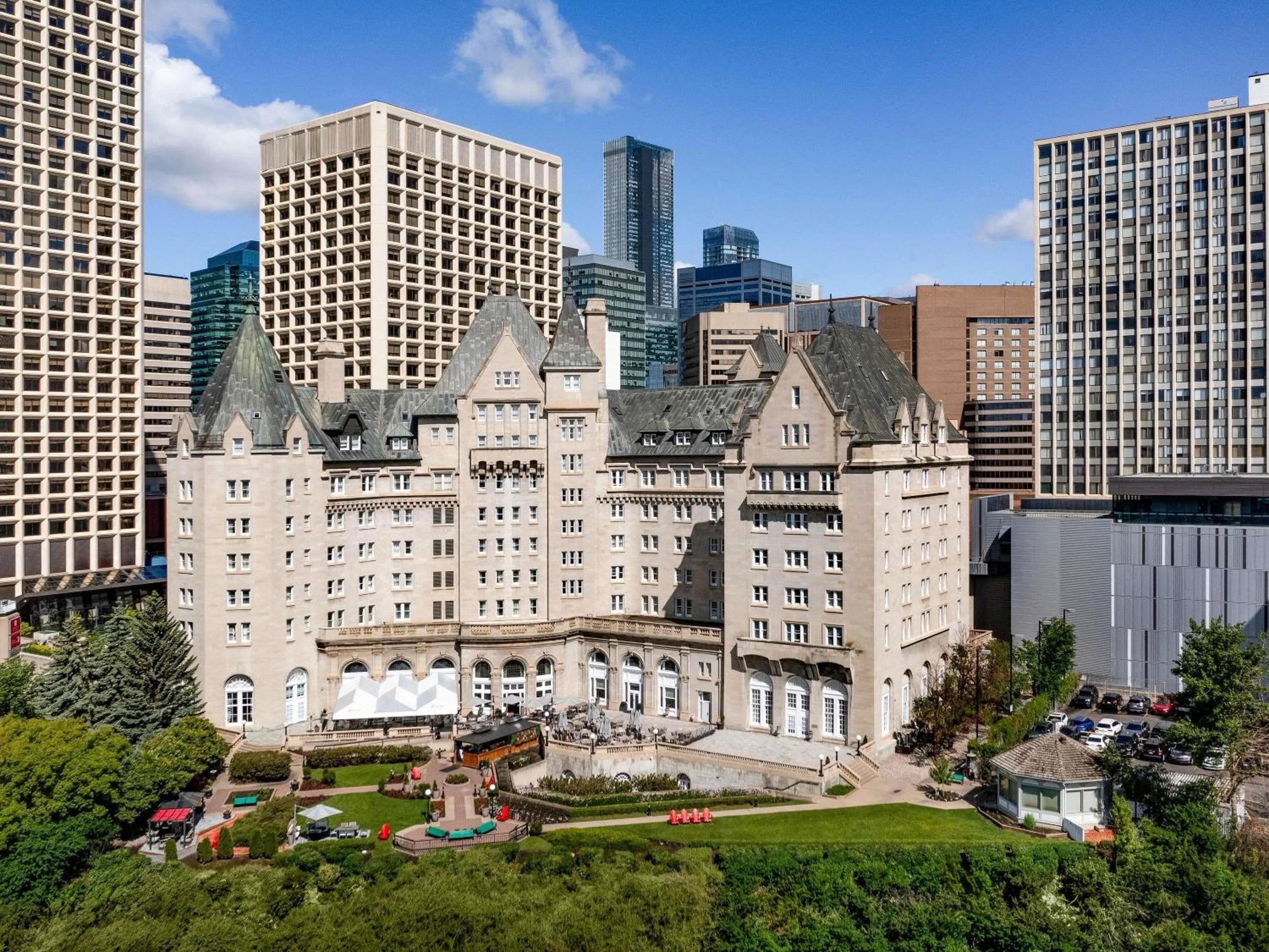 Property building in Fairmont Hotel Macdonald