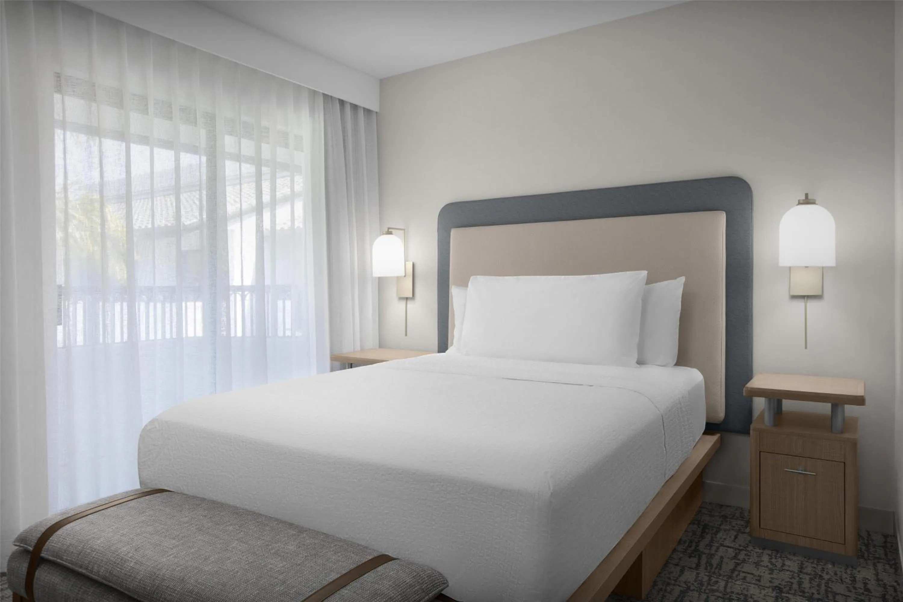 Bed in Homewood Suites by Hilton Santa Maria