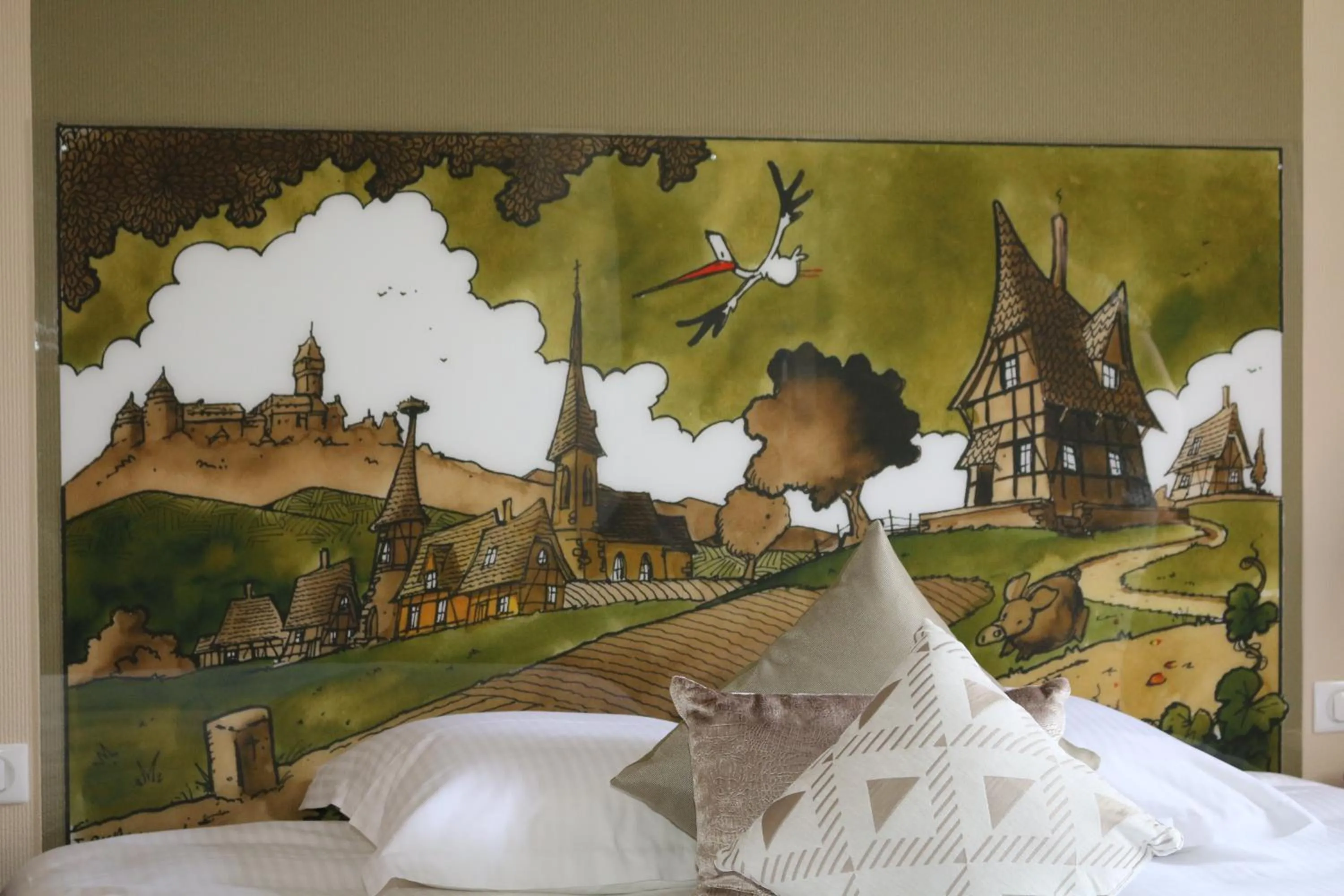 Bed in Auberge Le Meisenberg