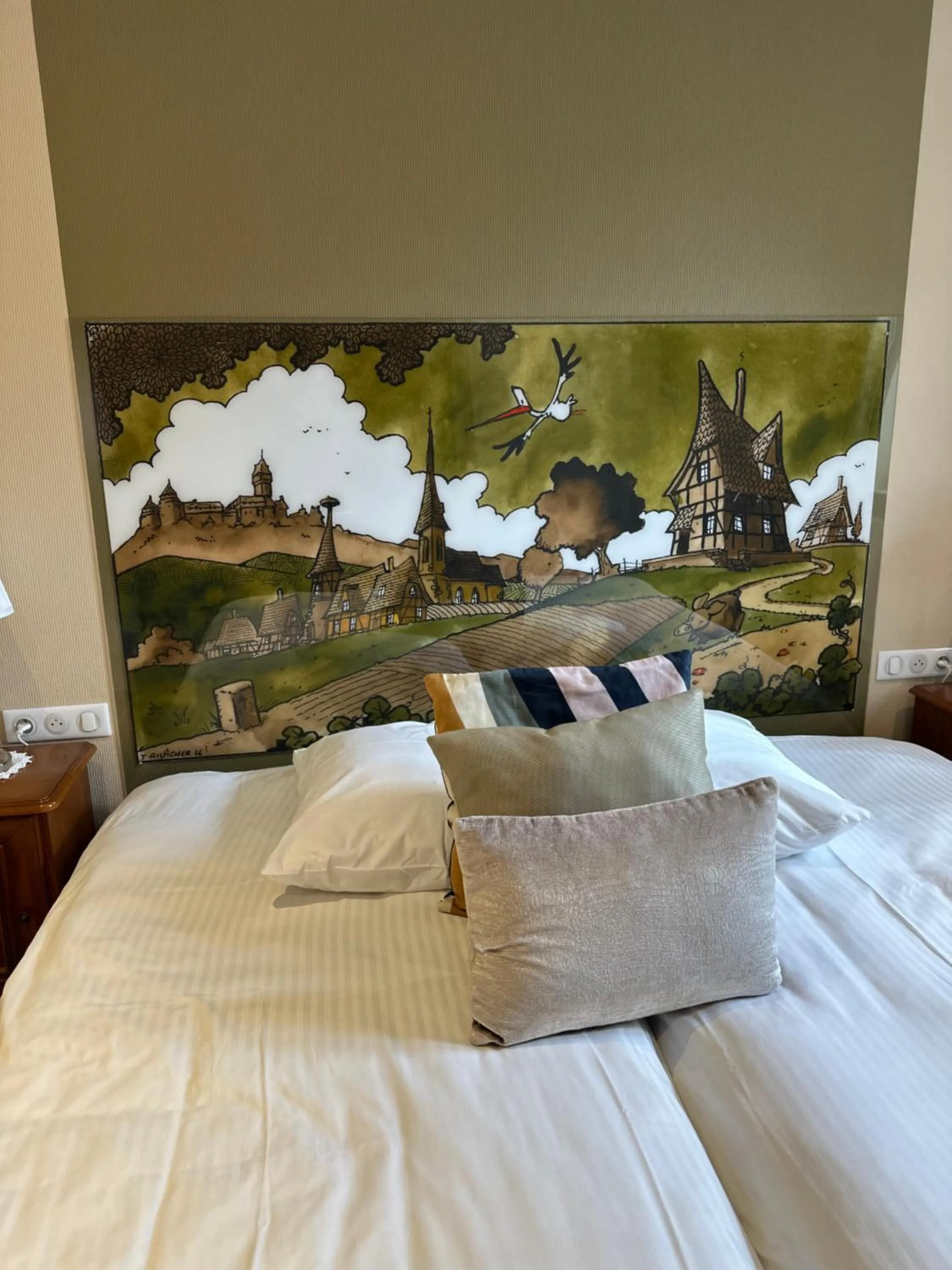 Bed in Auberge Le Meisenberg