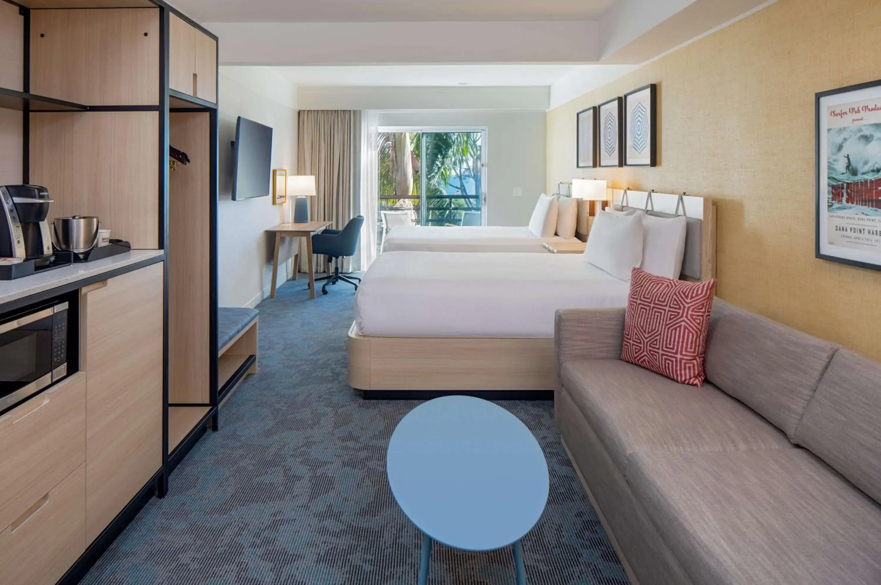 Queen Studio Suite with Two Queen Beds and Balcony - Ocean View in Hilton Garden Inn Dana Point Doheny Beach Queen Studio Suite with Two Queen Beds and Balcony - Ocean View in Hilton Garden Inn Dana Point Doheny Beach