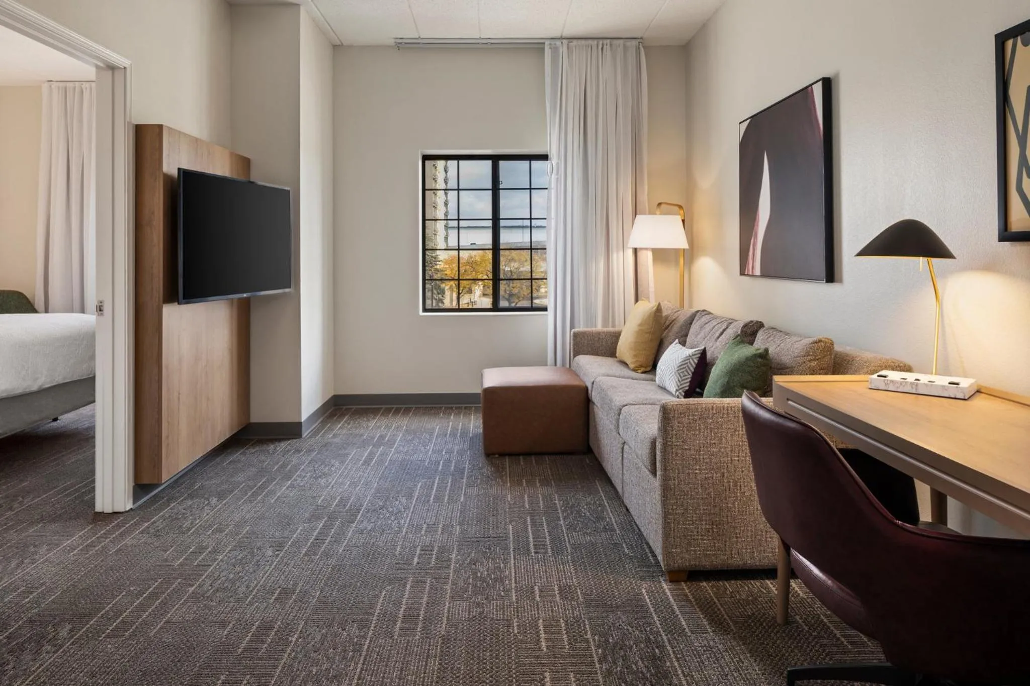 Photo of the whole room, Bed in Staybridge Suites Minneapolis-Bloomington by IHG
