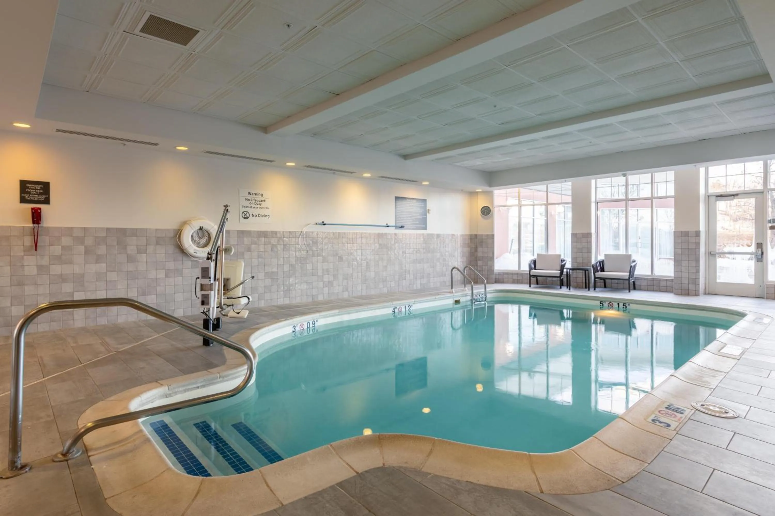 Pool view in Hilton Garden Inn Auburn Riverwatch